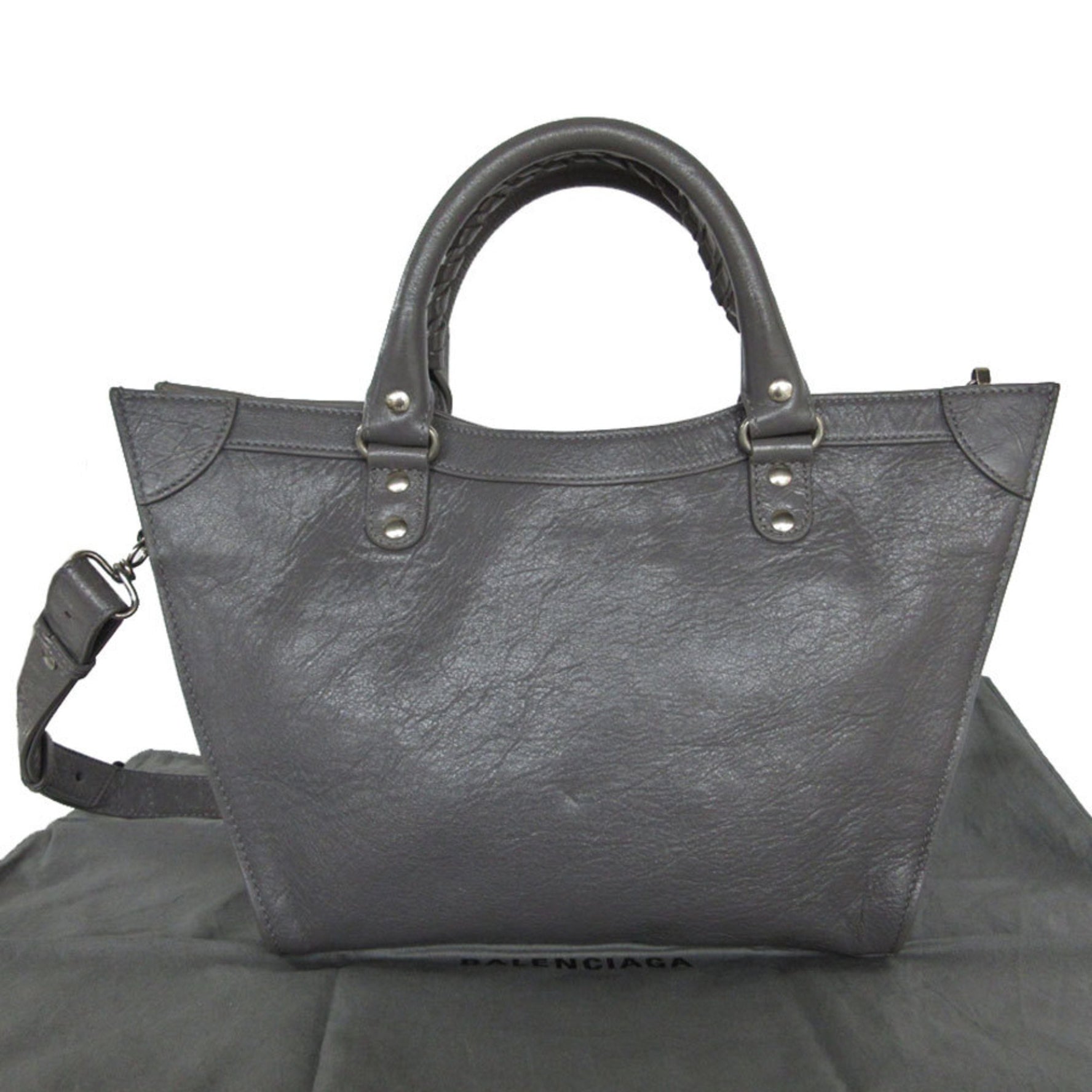 BALENCIAGA Handbag Shoulder Bag Neo Classic M Leather Grey Women's s0316a