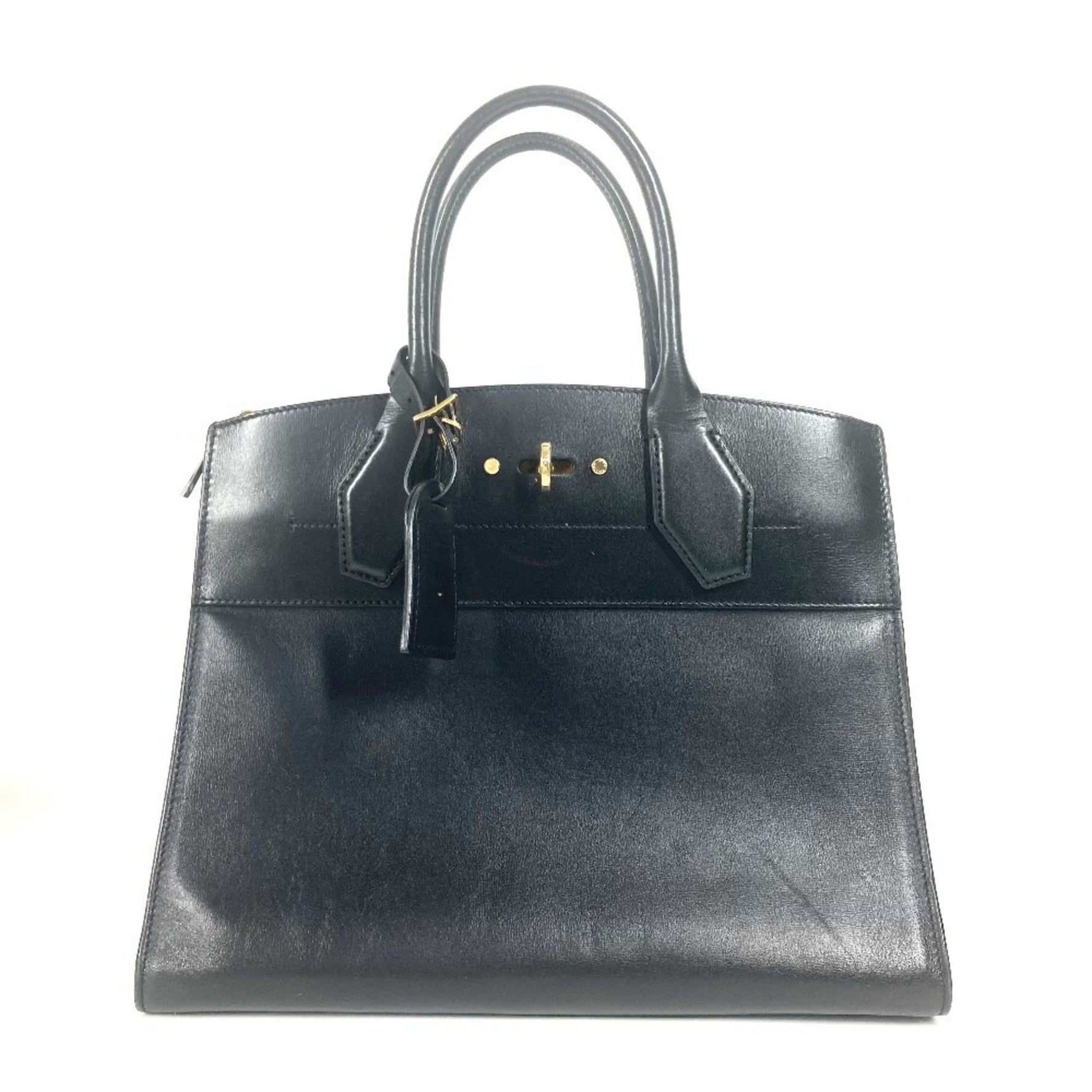 LOUIS VUITTON M53015 City Steamer MM Handbag in Leather, Women's, Noir Black