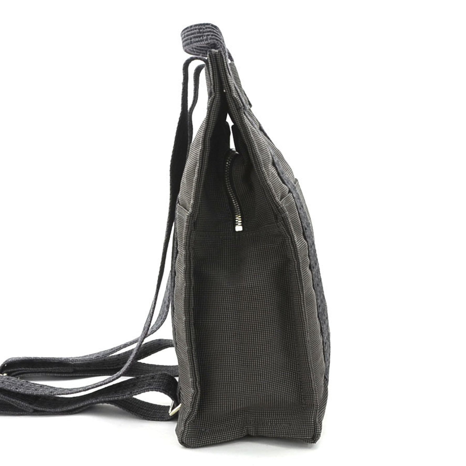 Hermes HERMES Rucksack Backpack Air Line Canvas Dark Gray Silver Men's Women's w0918g
