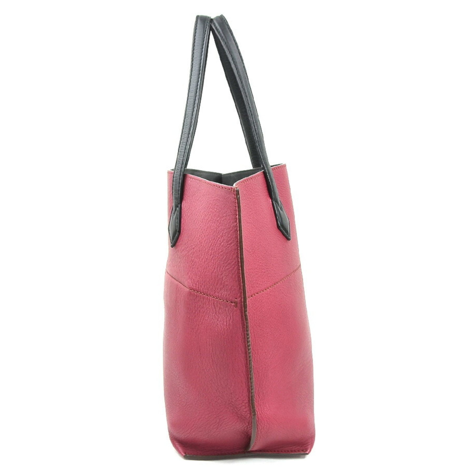 FENDI All-in Leather Tote Bag, Bordeaux and Black