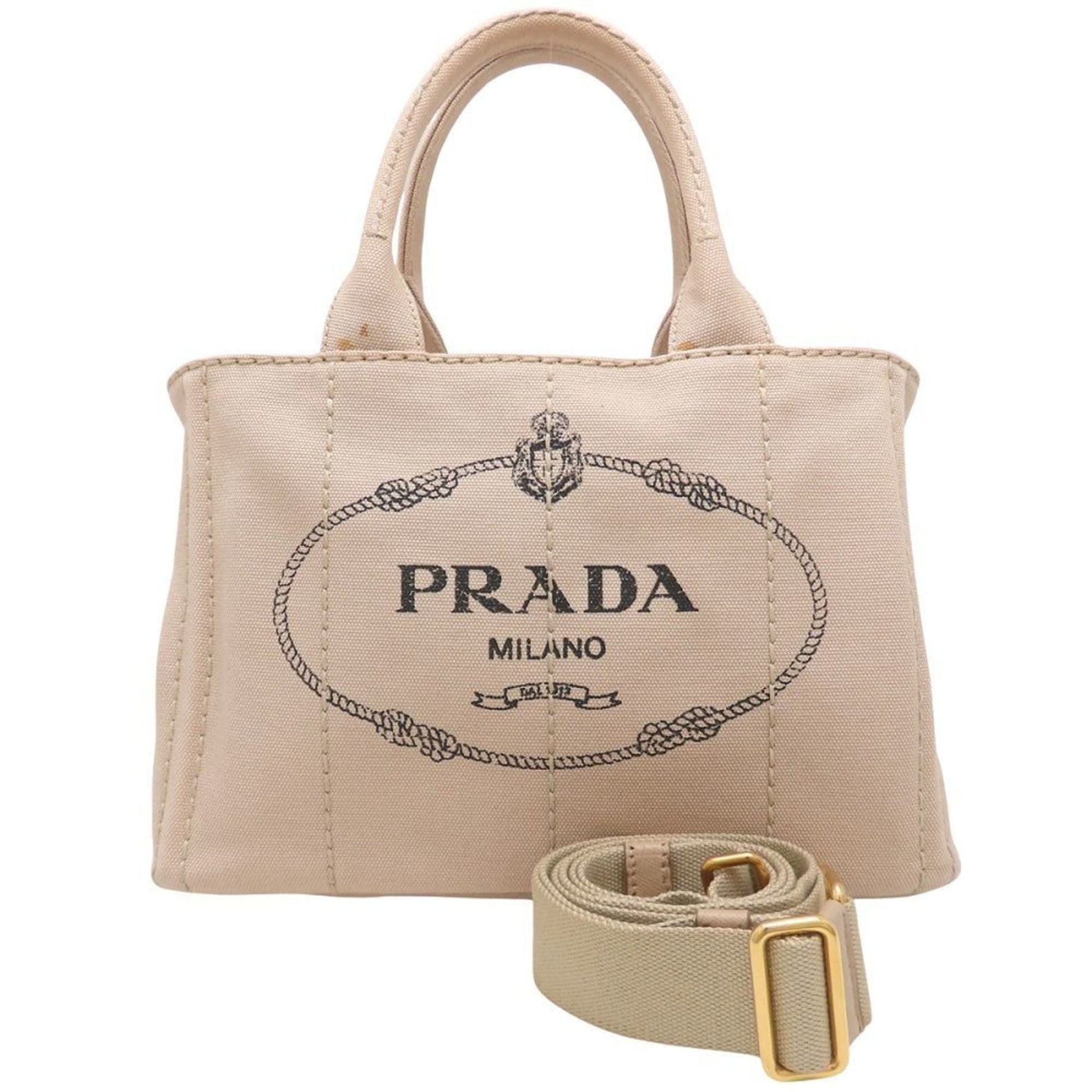 PRADA Canapa Tote Handbag in Canvas CORDA