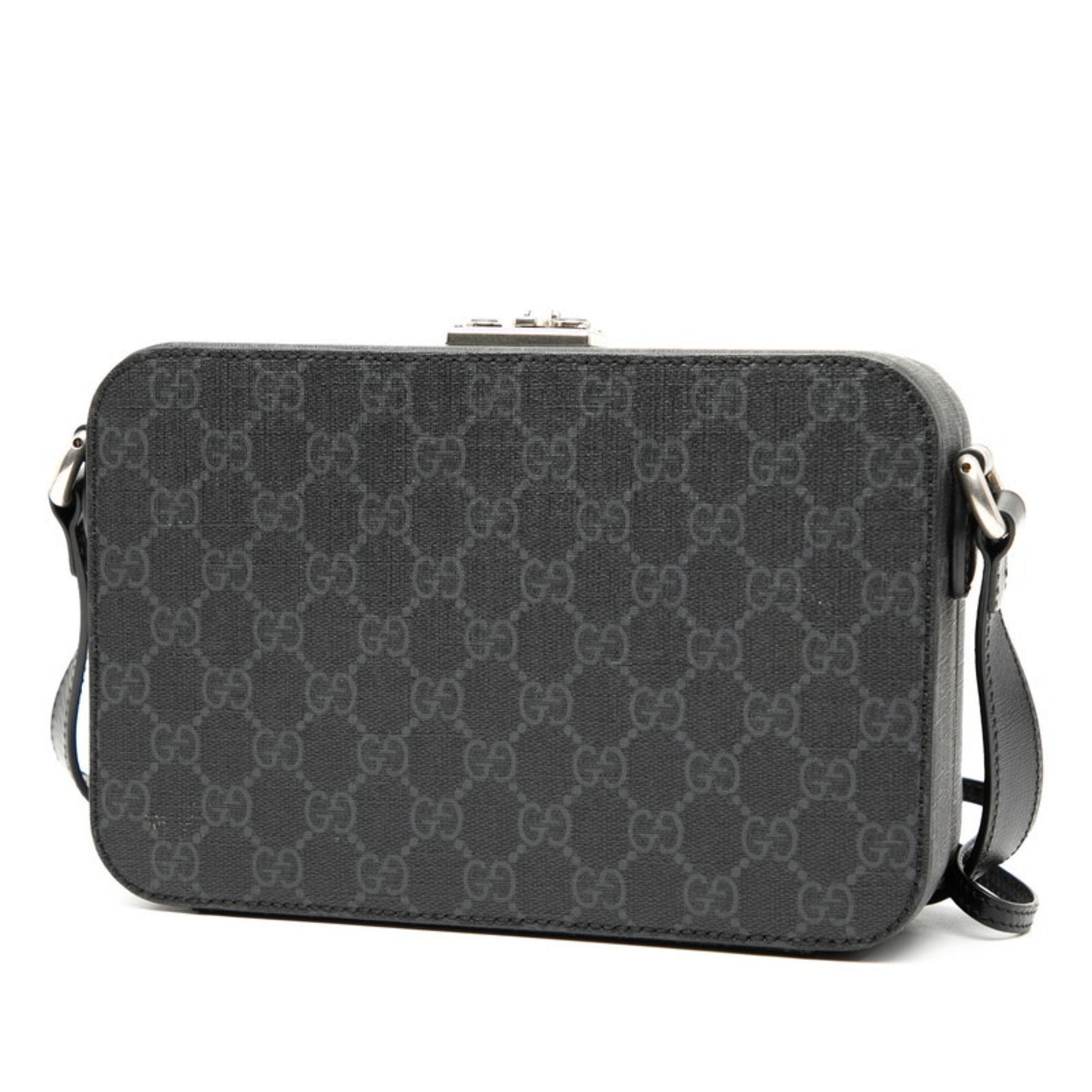 Gucci GG Supreme Hard Trunk Crossbody Shoulder Bag/Camera Bag Leather