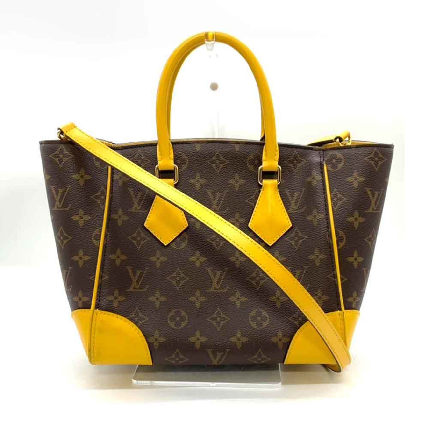 Louis Vuitton Bag Phoenix PM Brown x Yellow Jonquil Handbag Tote Shoulder Monogram Leather LOUISVUITTON