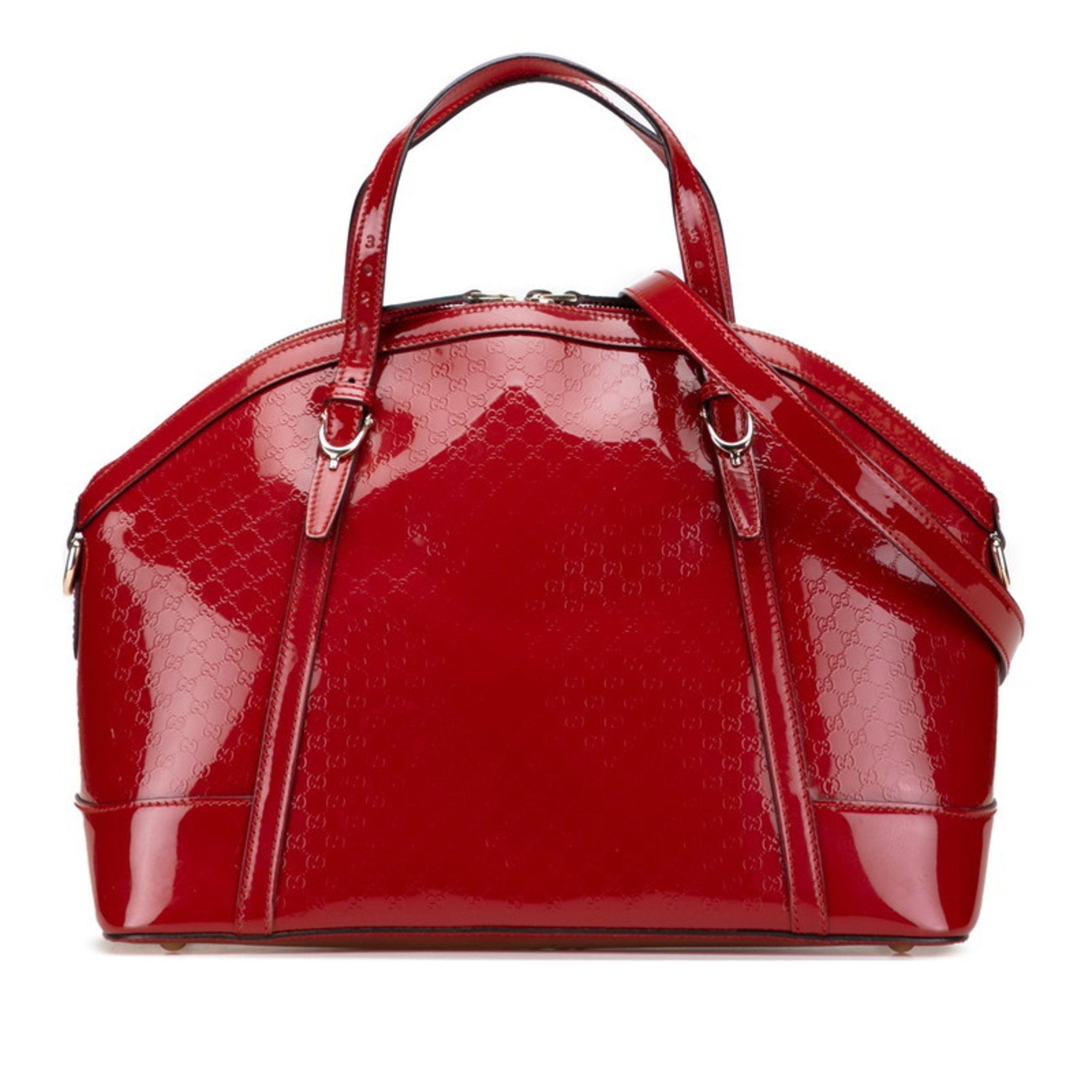 Gucci Micro Guccissima Handbag/Shoulder Bag Red Patent Leather