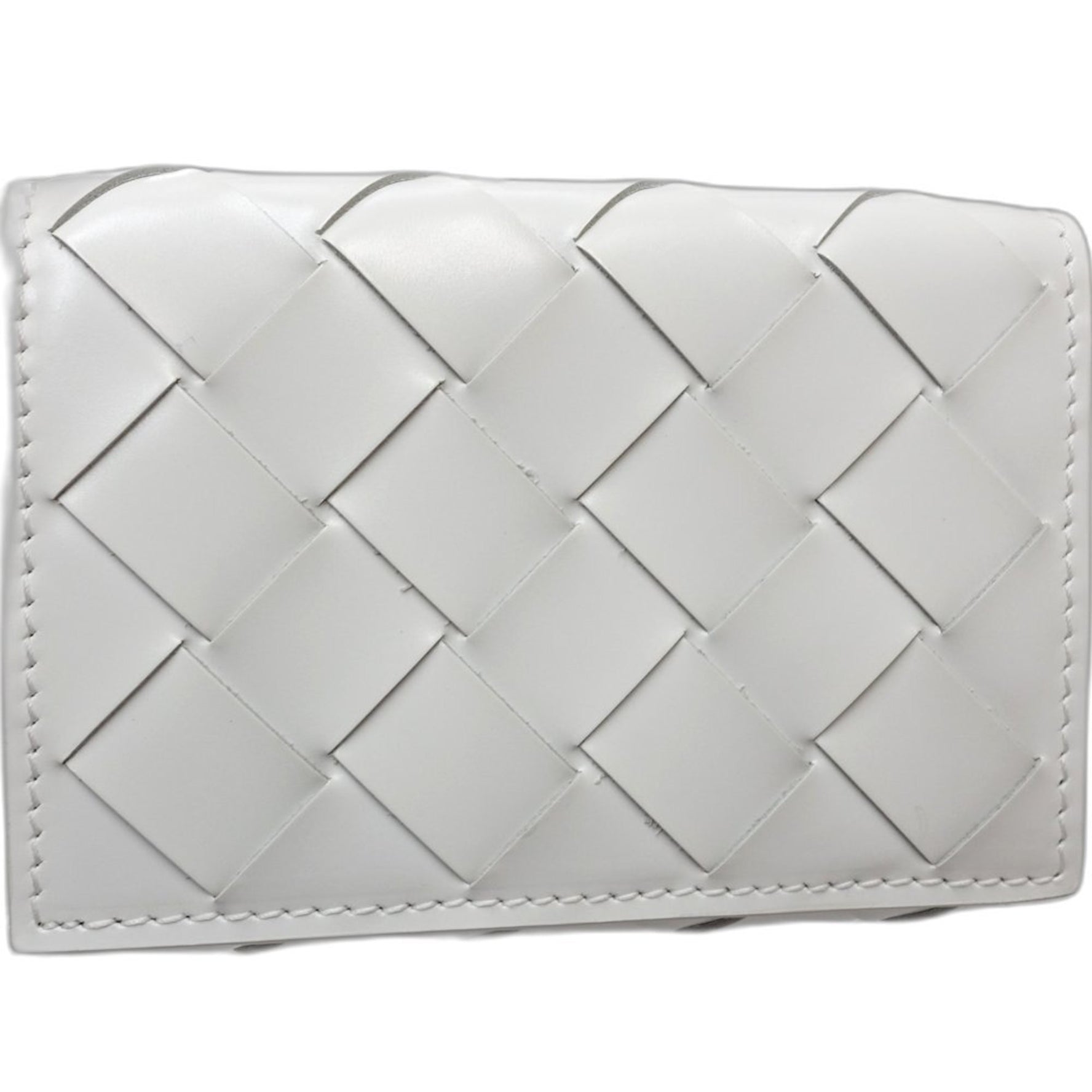 BOTTEGA VENETA Bottega Veneta Tri-fold Compact Wallet Intrecciato Leather