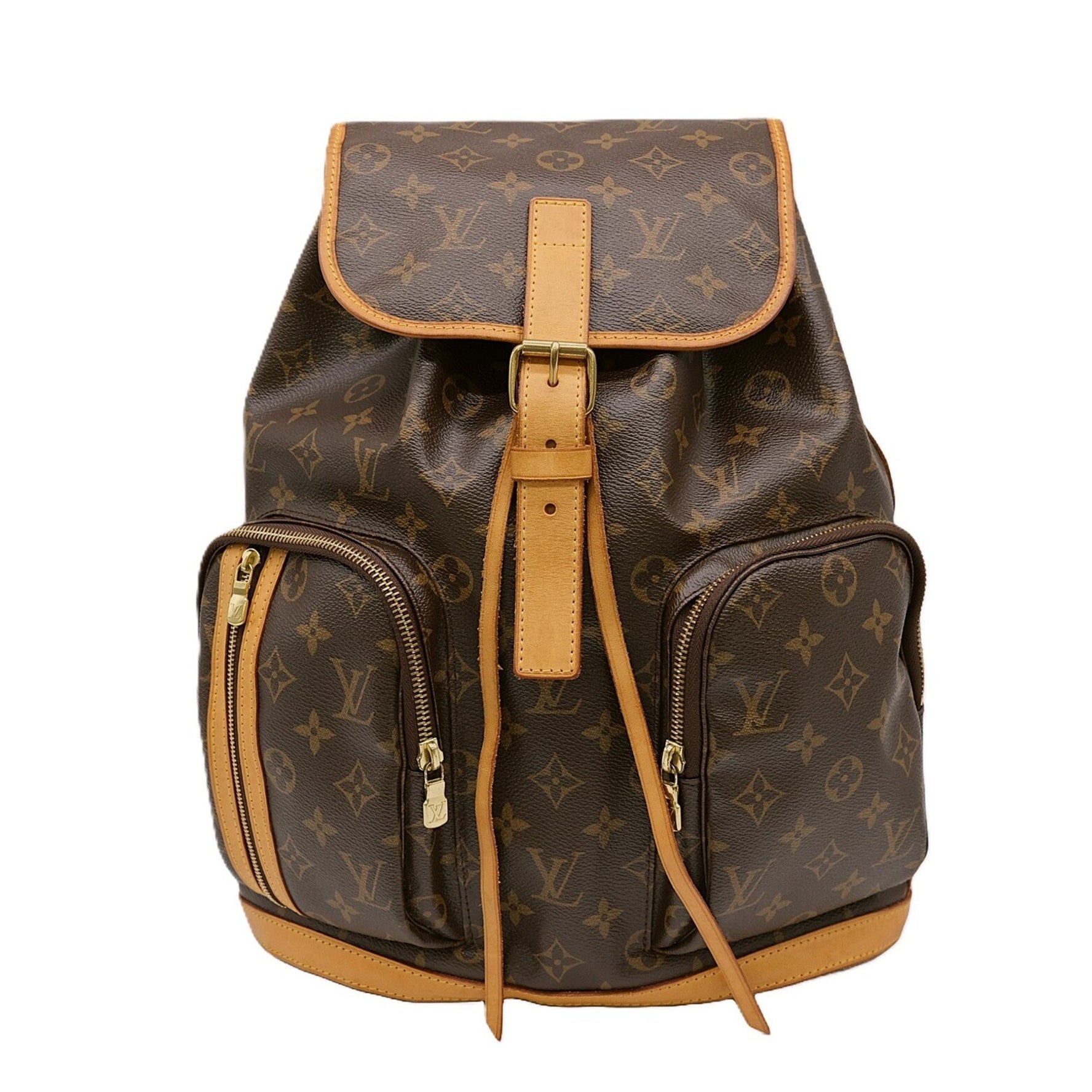 LOUIS VUITTON Louis Vuitton Sacado Bosphore Monogram Backpack Rucksack Leather Brown M40107