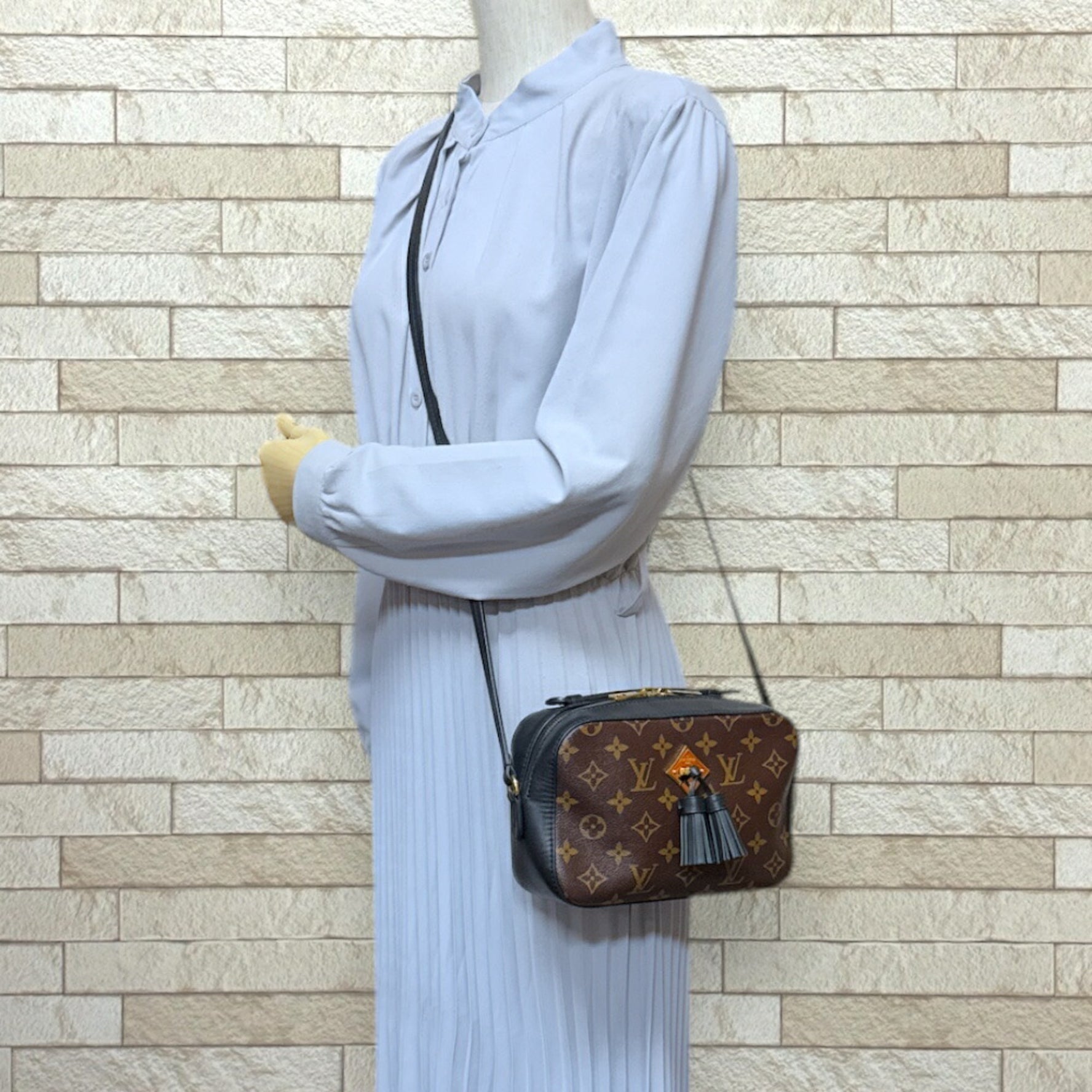 Louis Vuitton Saintonge Monogram Shoulder Bag Canvas Brown