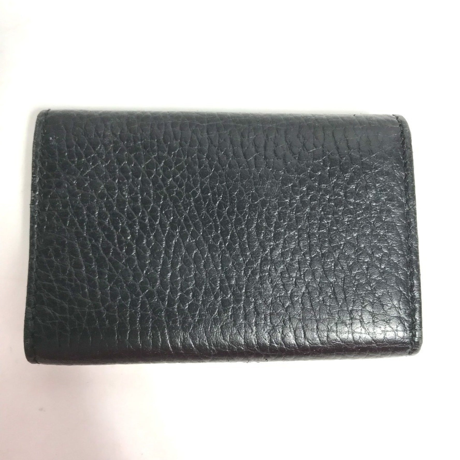 GUCCI GG Marmont Leather Key Case, Black