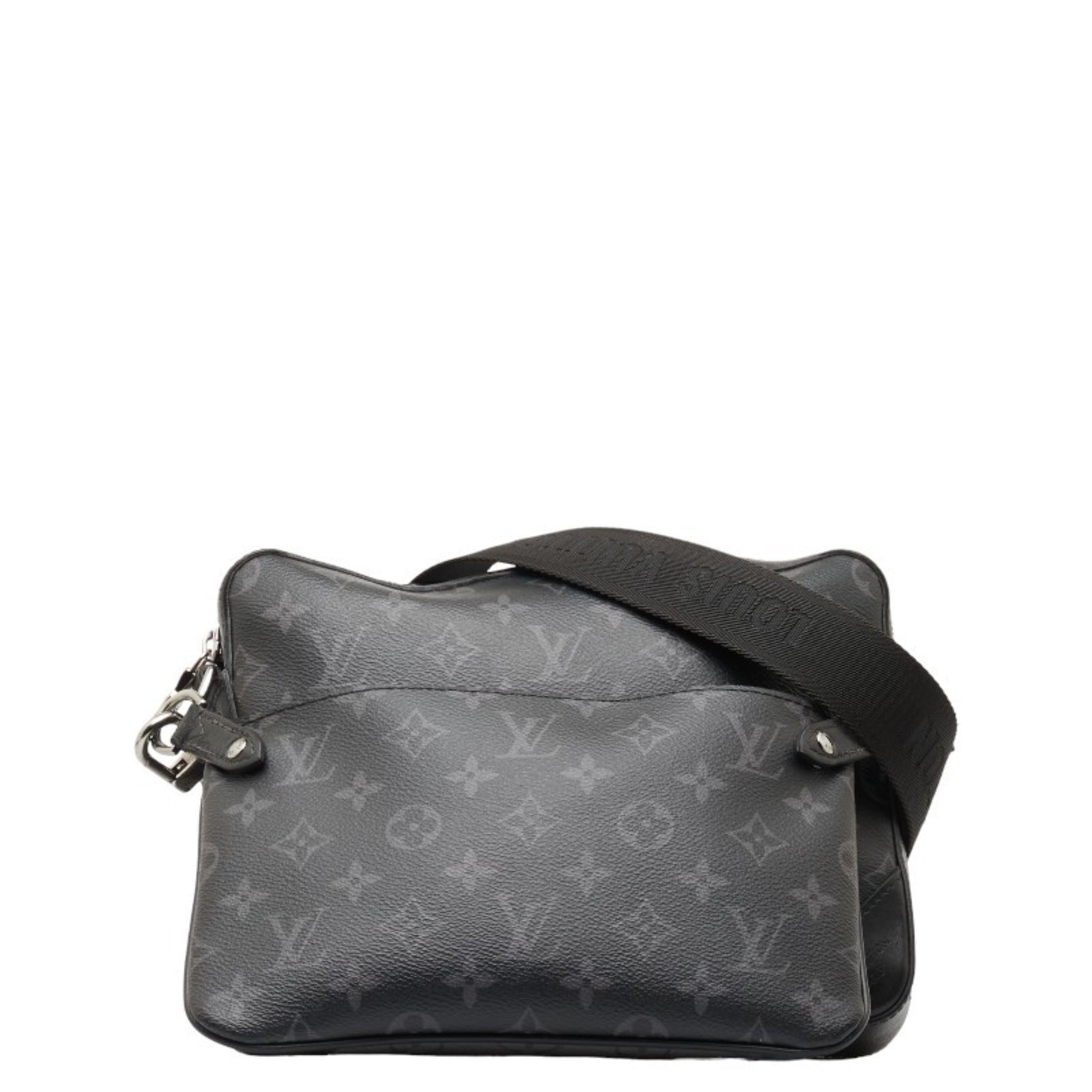 Louis Vuitton Monogram Eclipse Reverse Trio Shoulder Bag Black Grey PVC Leather