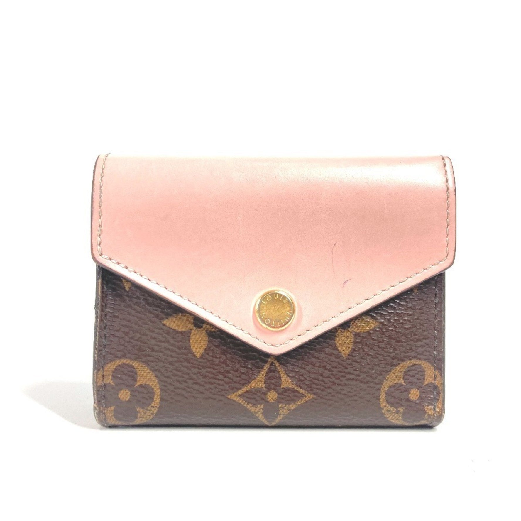 Louis Vuitton Monogram Portefeuille Zoe Compact Wallet, Tri-fold Canvas, Rose Ballerine, Pink