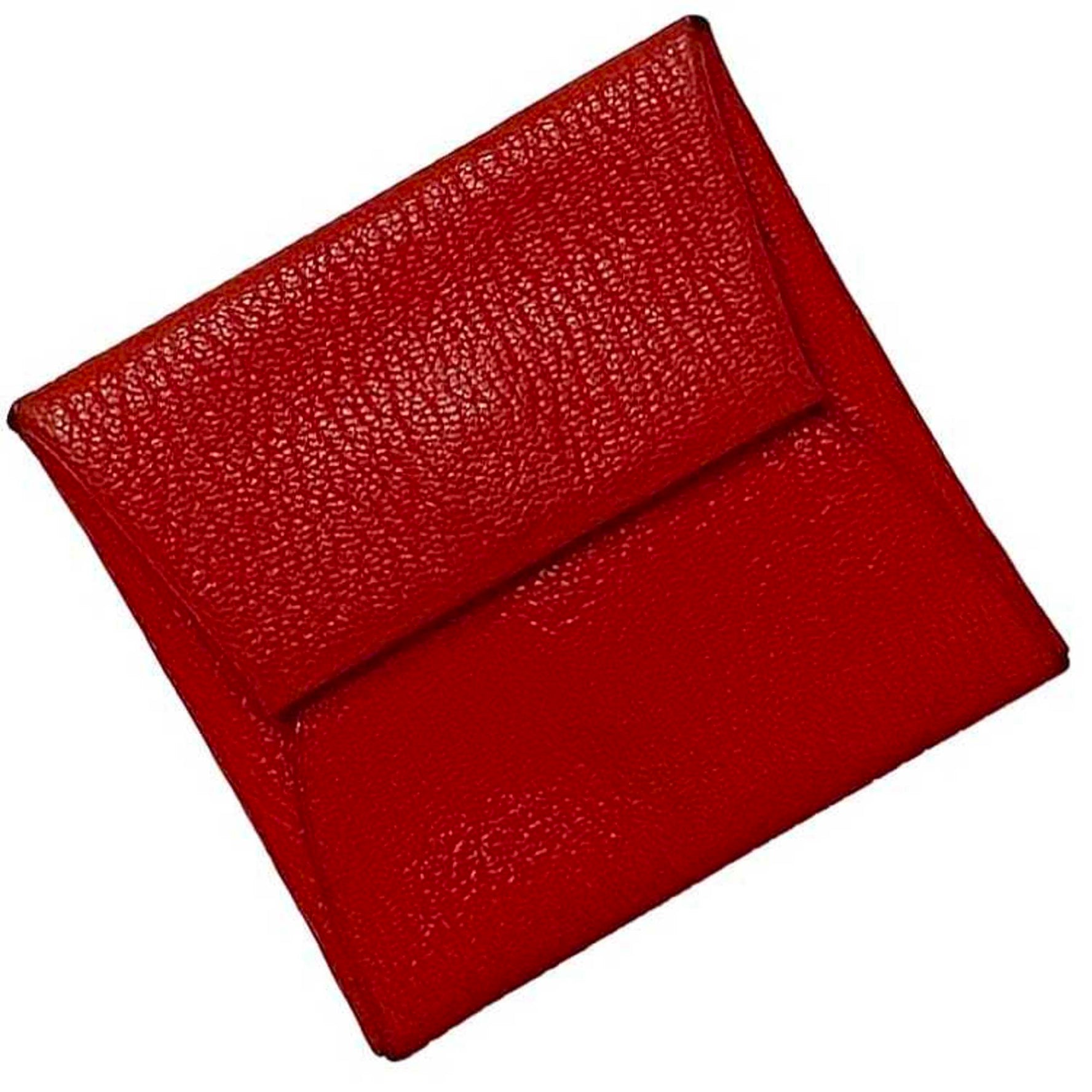 Hermes Coin Case Bastia ec-22655 Red Purse Leather Chevre Z Stamp HERMES Mini Wallet Women Men Unisex