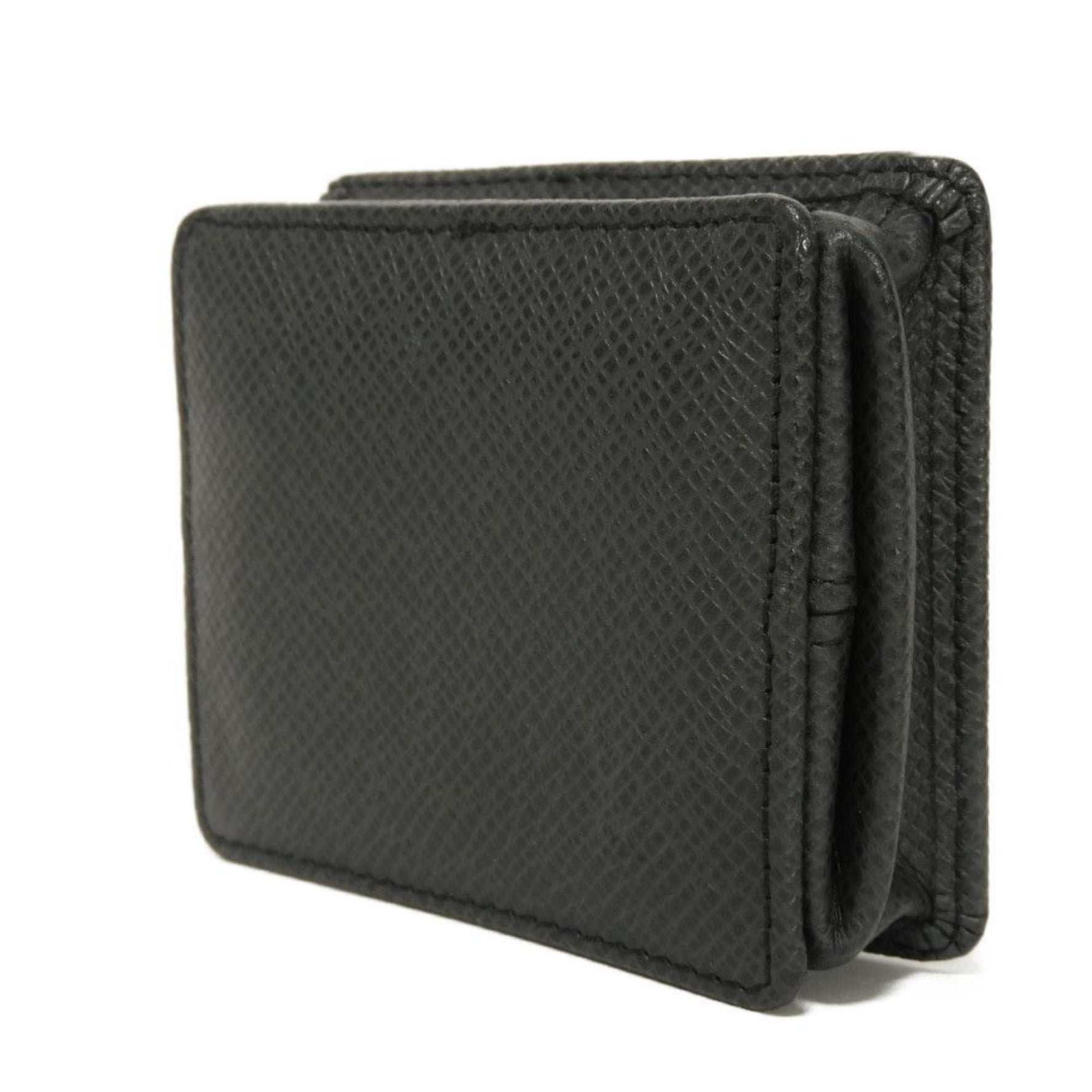 Louis Vuitton Porte Monnaie Boite Coin Case, LV Embossed, Charcoal Gray, Black, Taiga Ardoise
