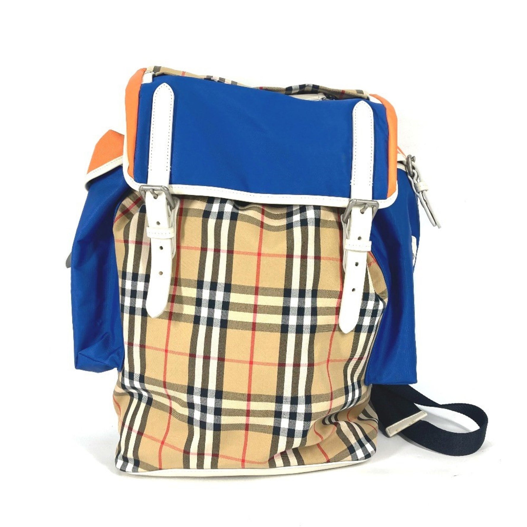 Burberry Bag Backpack Backpack Beige Orange x blue
