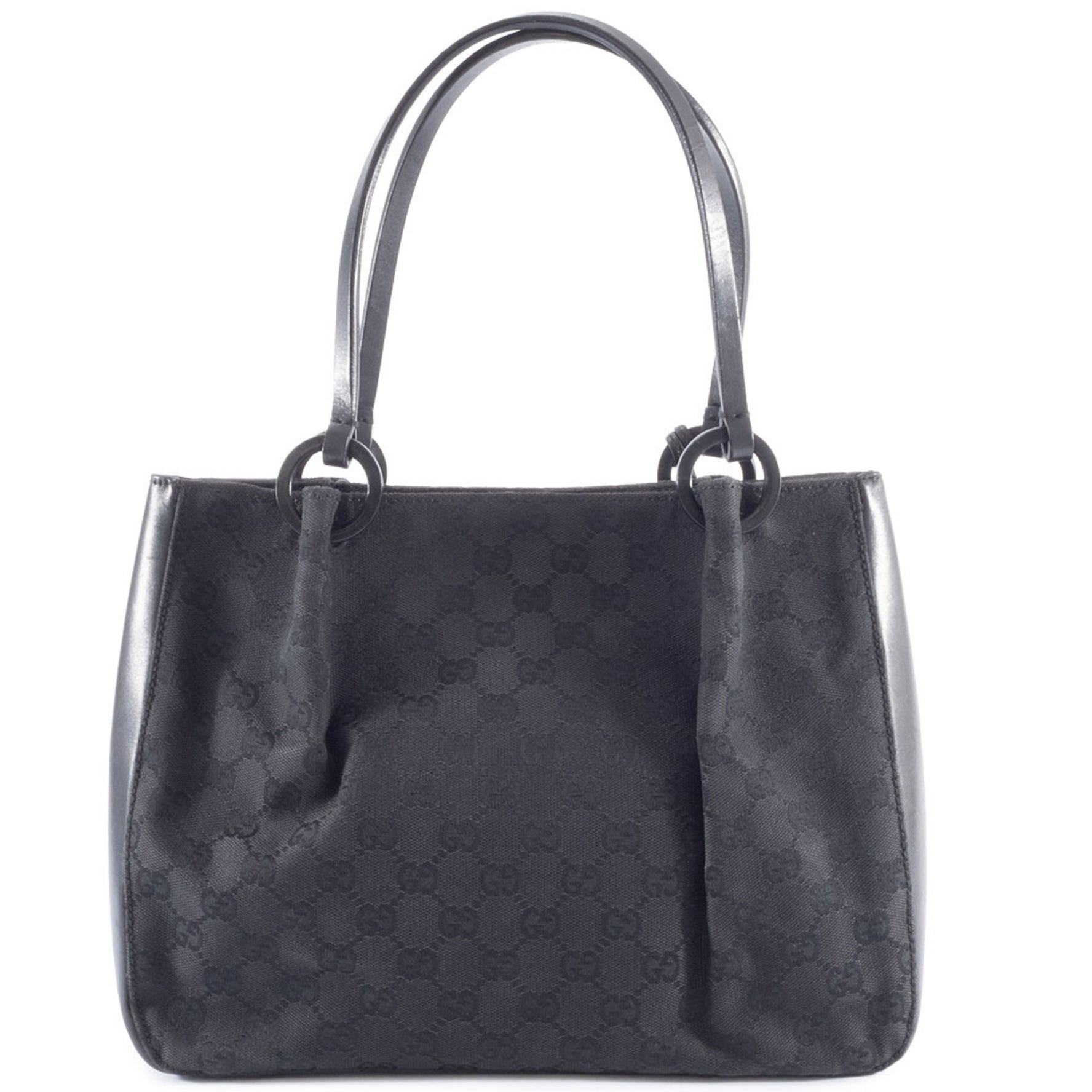 Gucci GG Canvas Leather Tote Bag Handbag