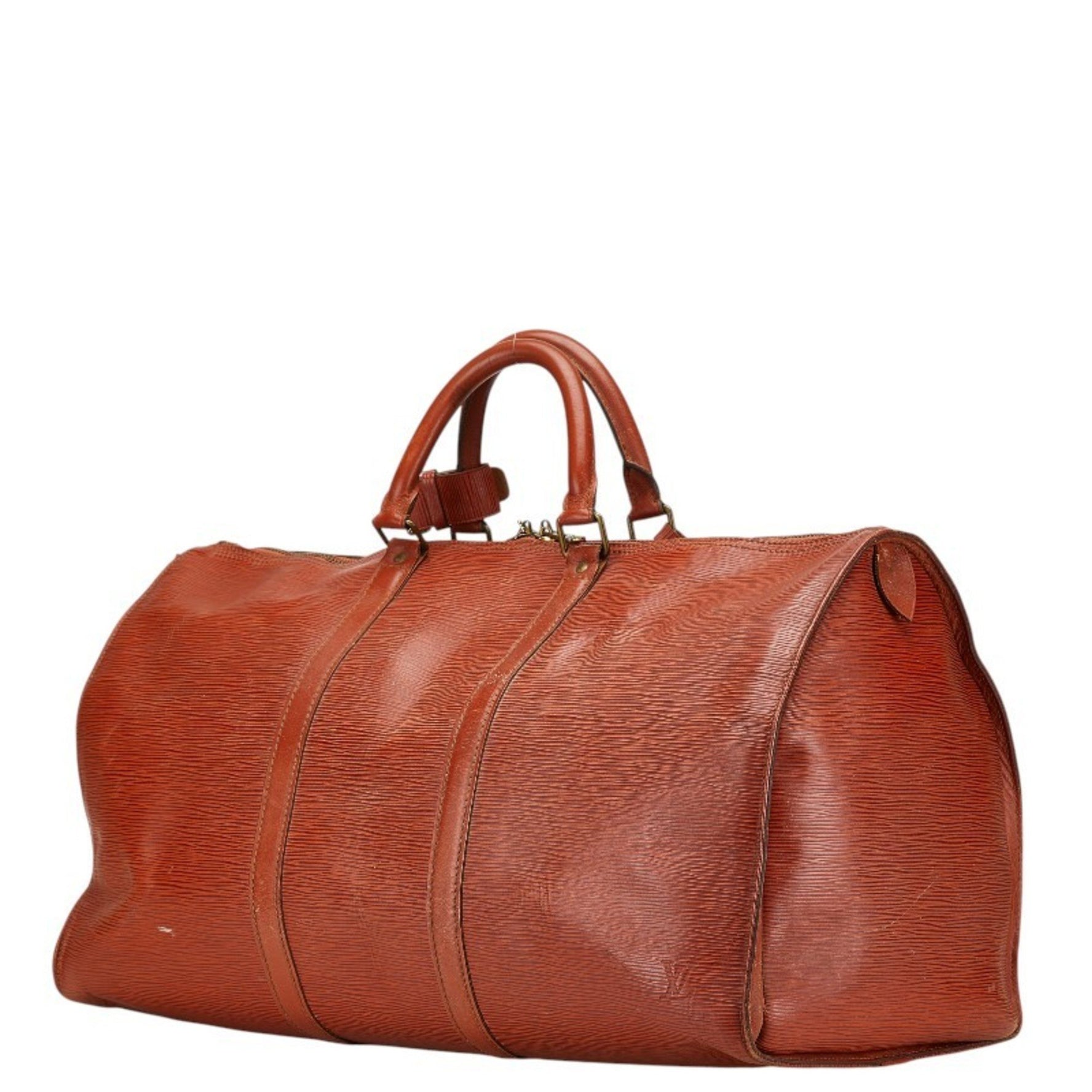 Louis Vuitton Epi Keepall 50 Boston Bag Travel Zipangu Gold Brown Leather Women's LOUIS VUITTON