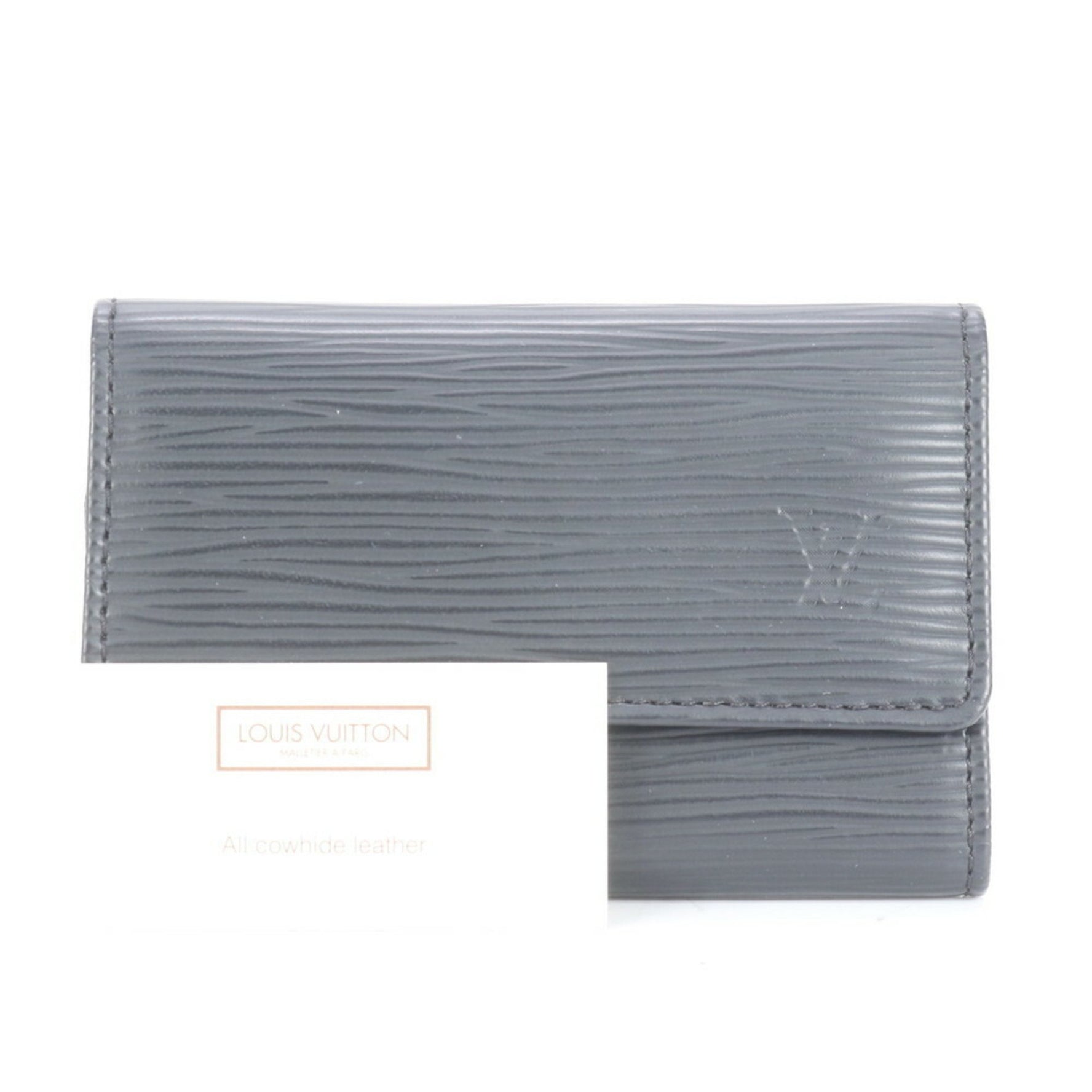 Louis Vuitton Epi Multicle 6 Leather Key Case with Rings, M63812, Black and Silver Hardware, Men's