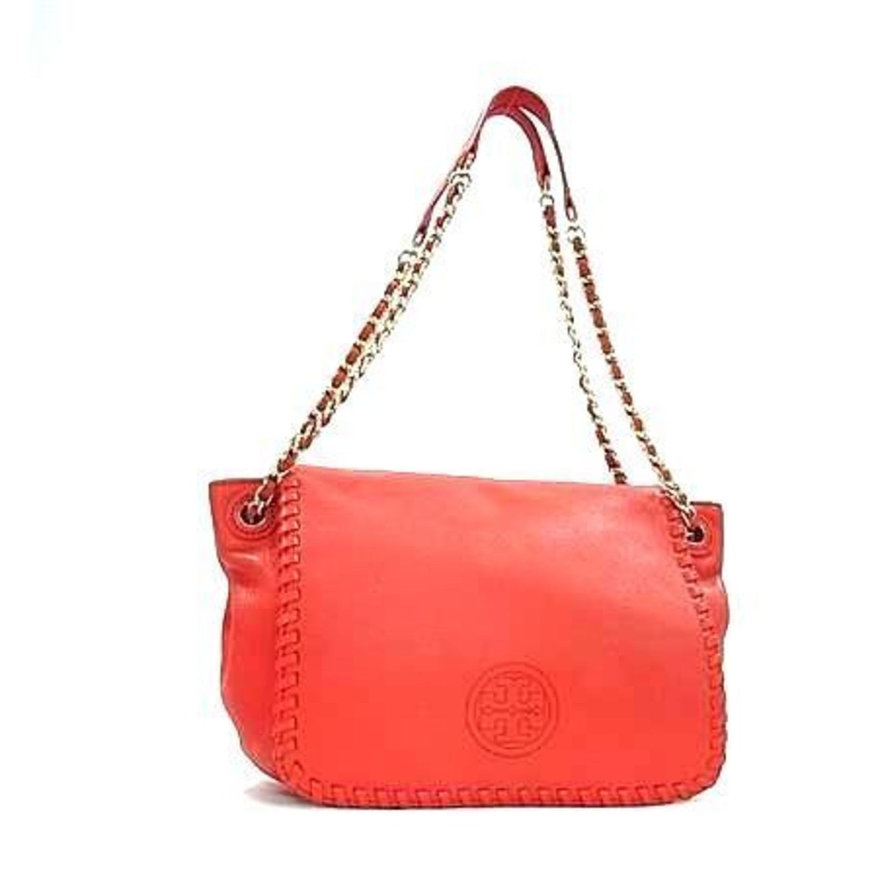 TORY BURCH Marion Chain Shoulder Bag in Red Leather