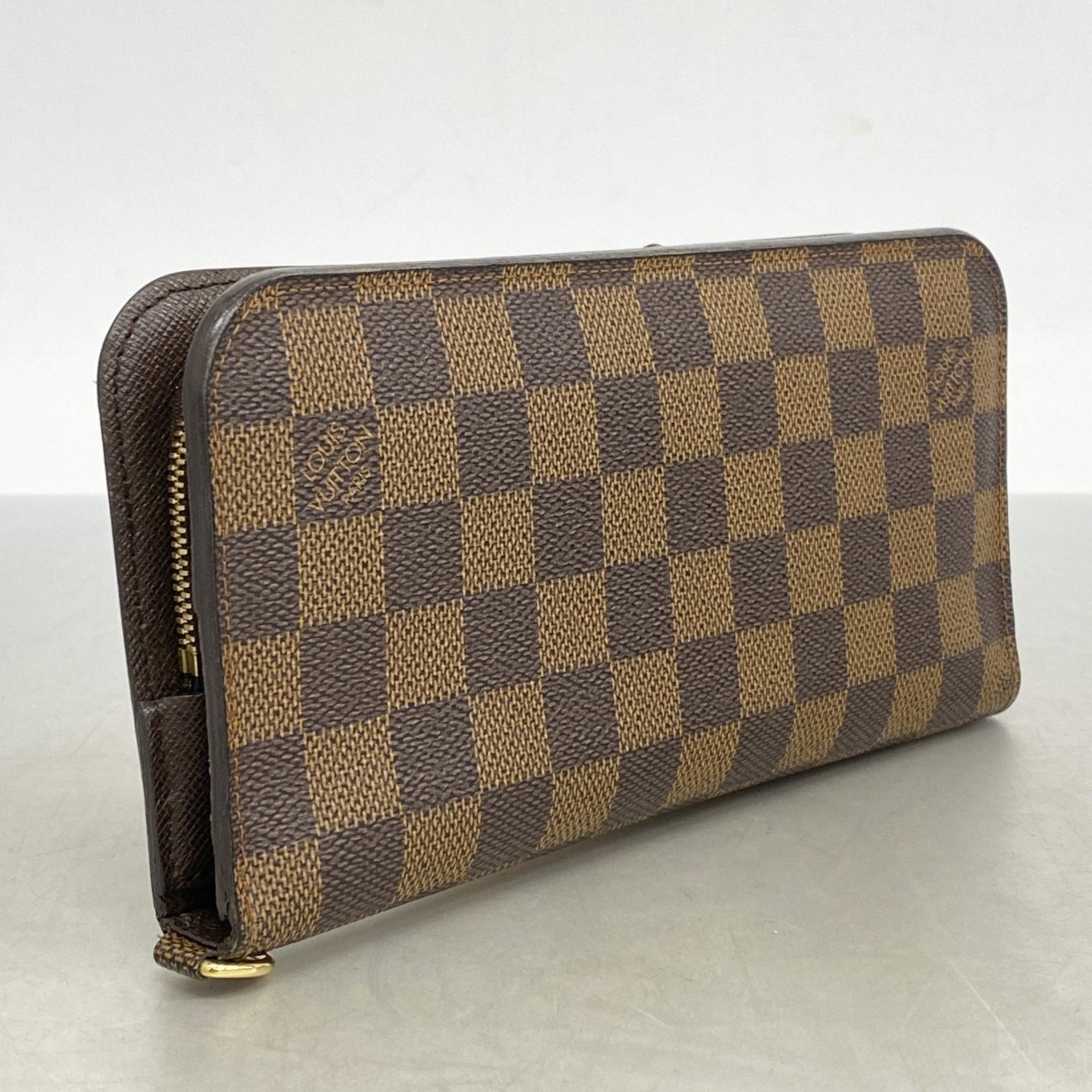 Louis Vuitton Damier Portefeuille Ansolite Long Wallet N63071 Ebene Women's