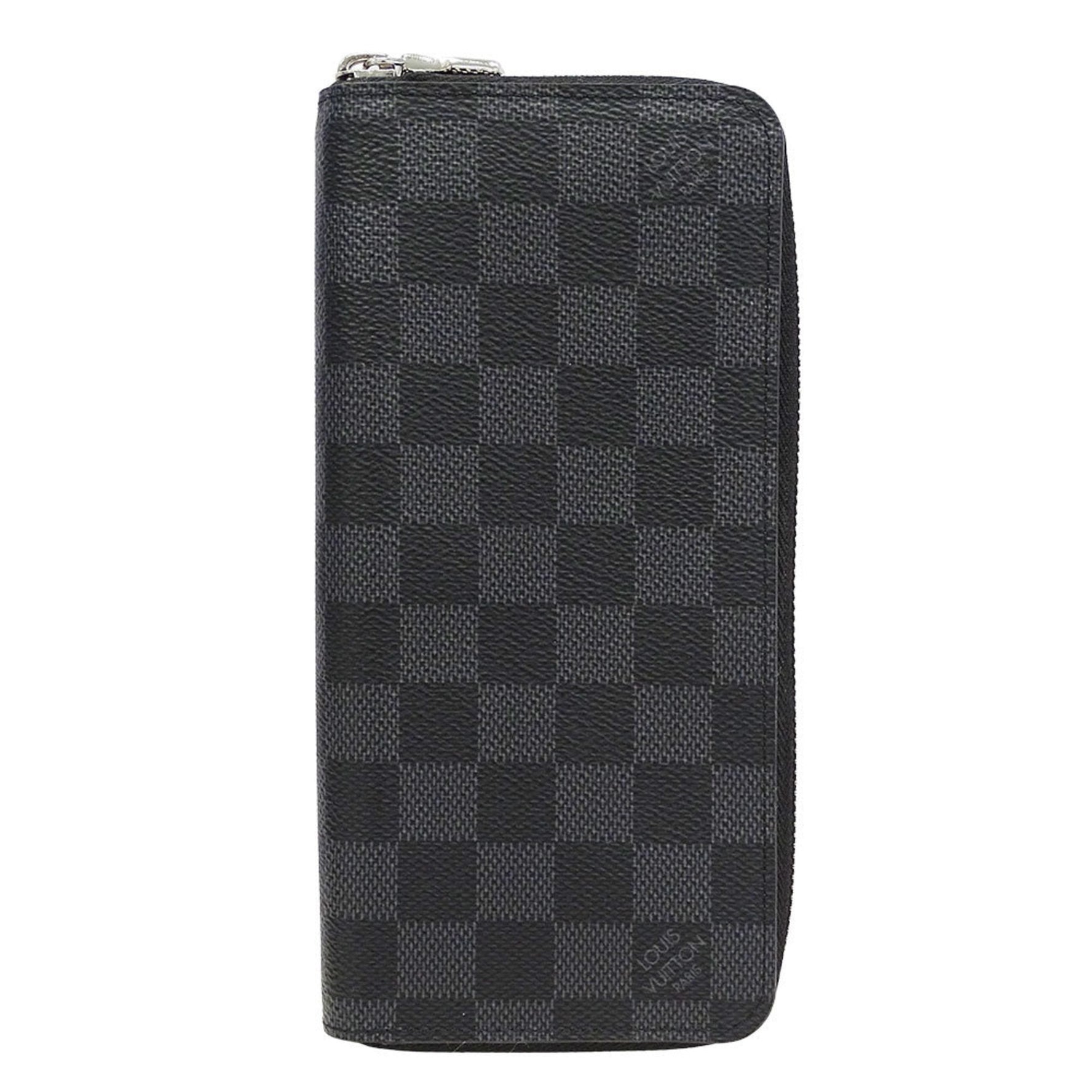 Louis Vuitton Damier Graphite Canvas Zippy Wallet Vertical Round Zipper