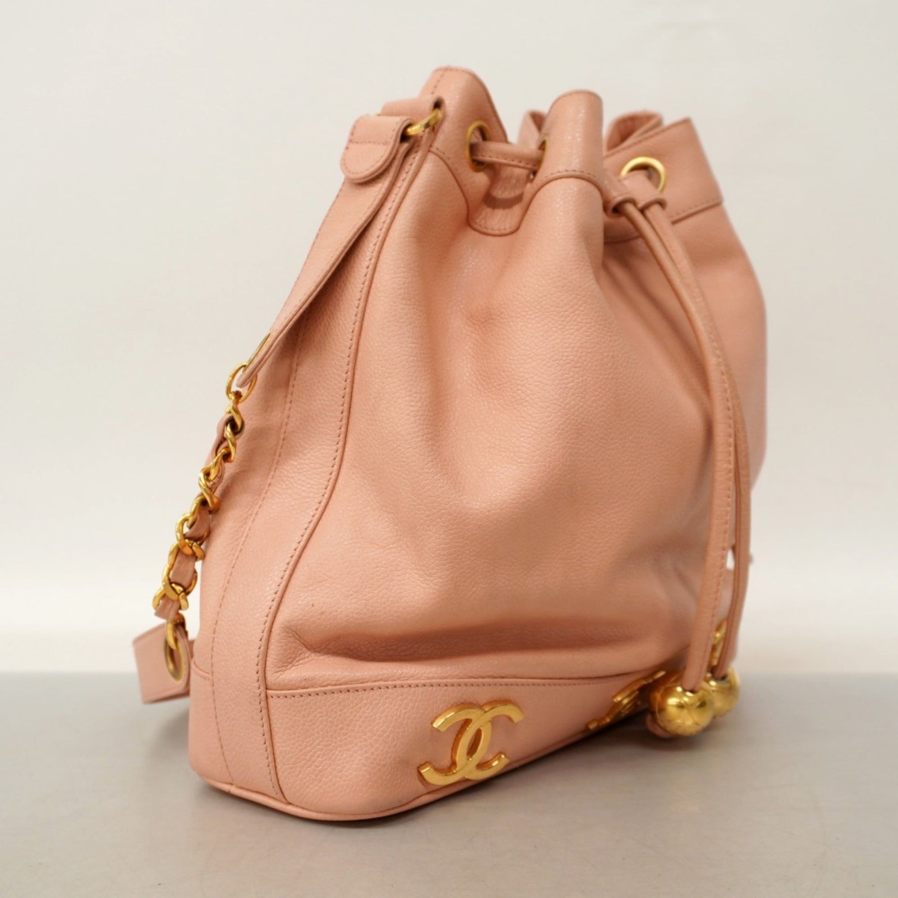 Chanel Triple Coco Chain Shoulder Bag in Caviar Skin