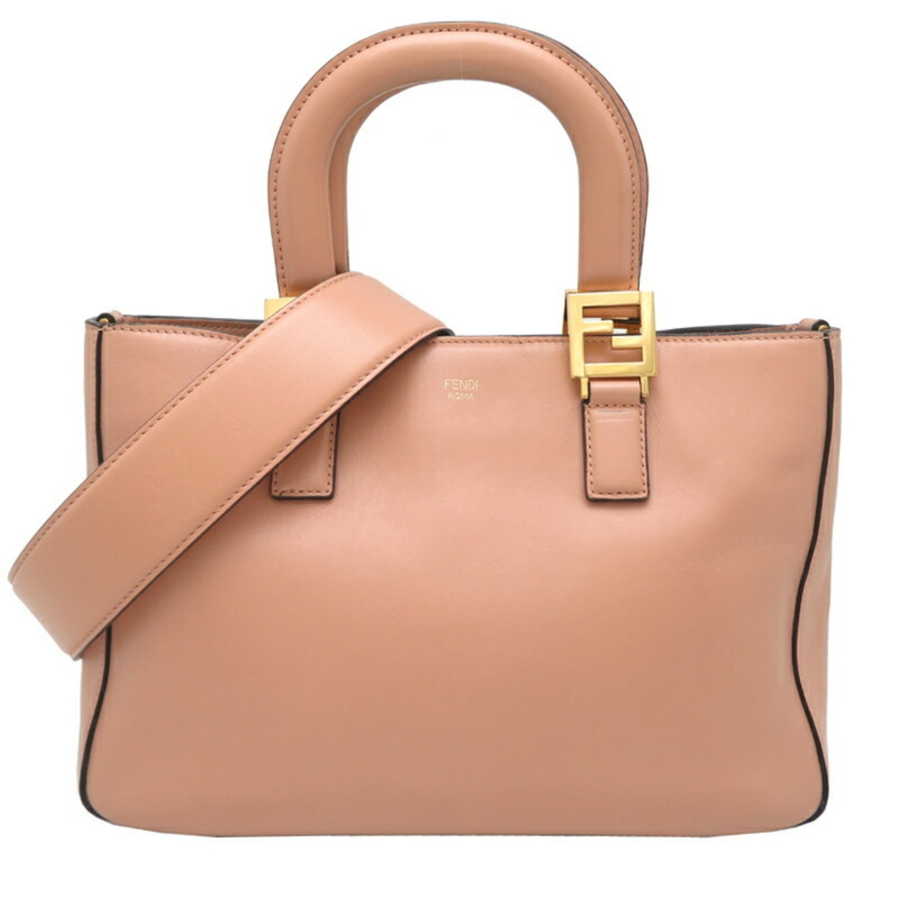 Fendi FF Tote Handbag Leather