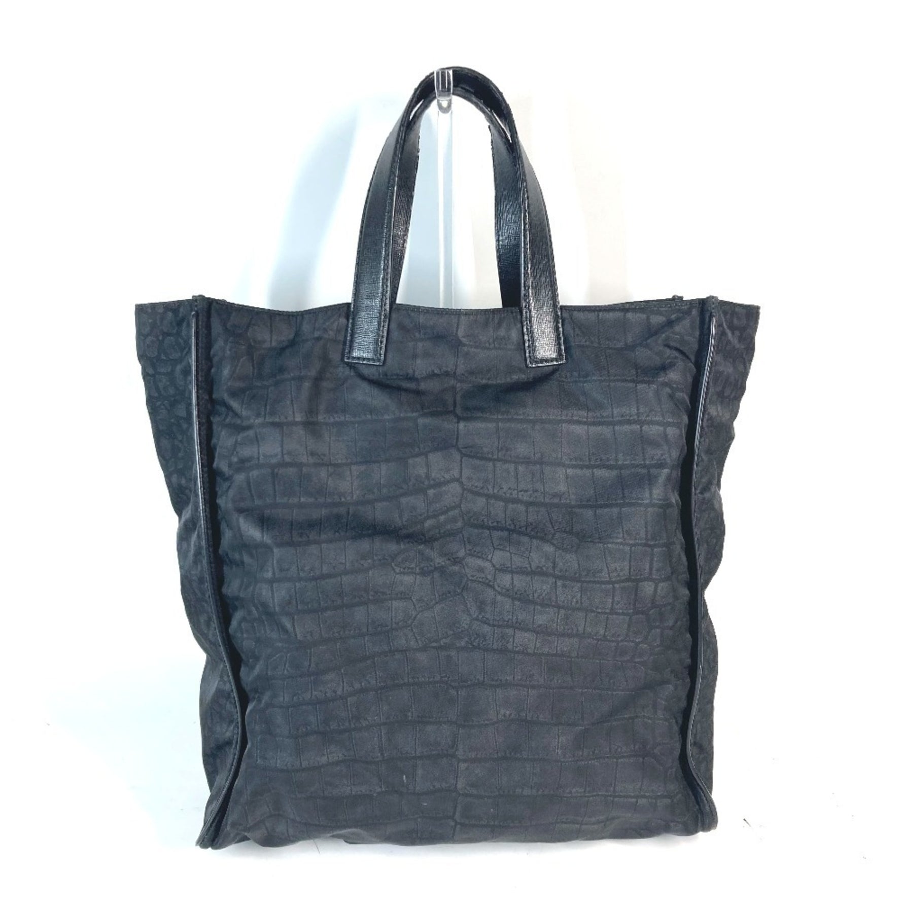 FENDI Shoulder Bag Tote Nylon Leather Men's