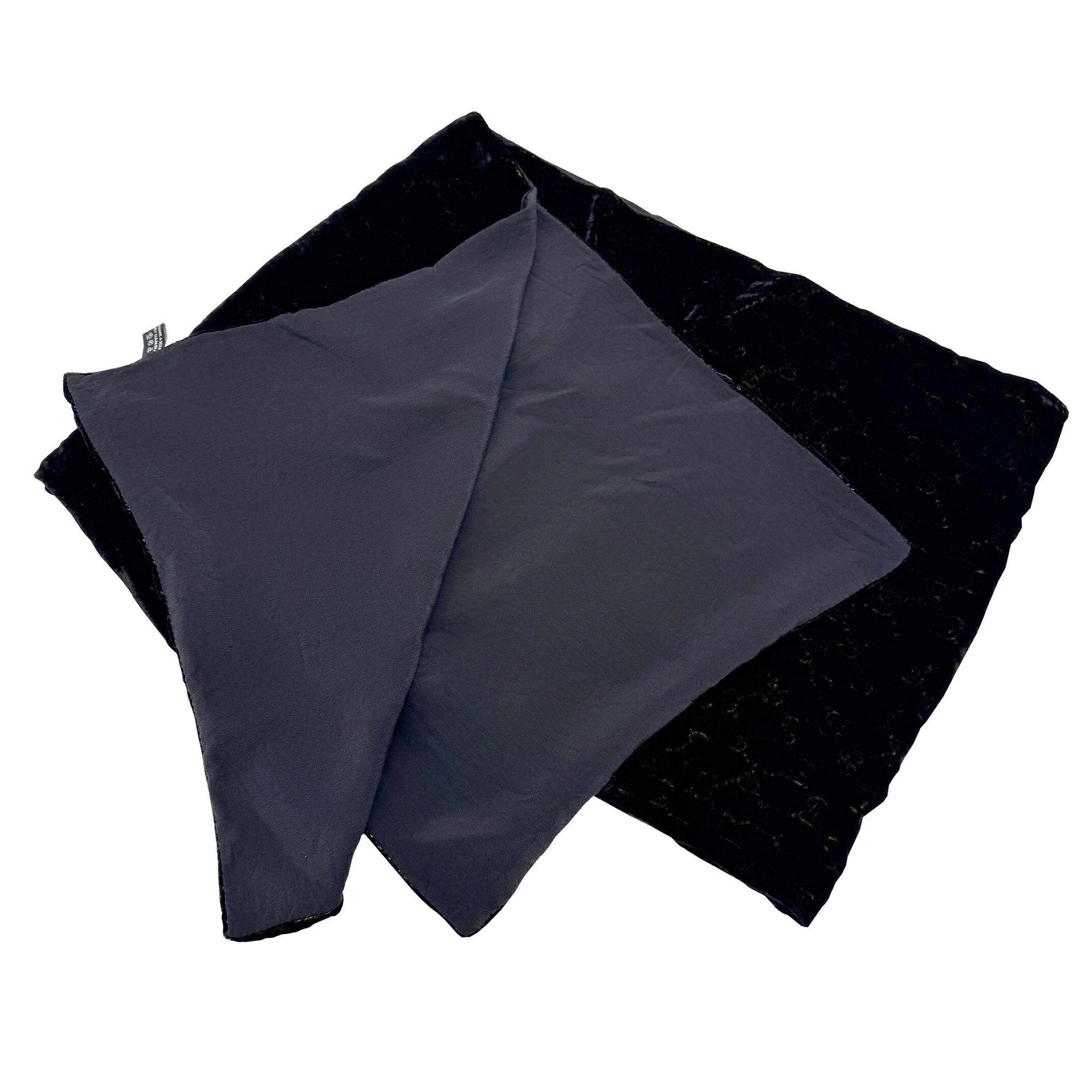 GUCCI GG-patterned velvet scarf with rayon and silk in black brown women.