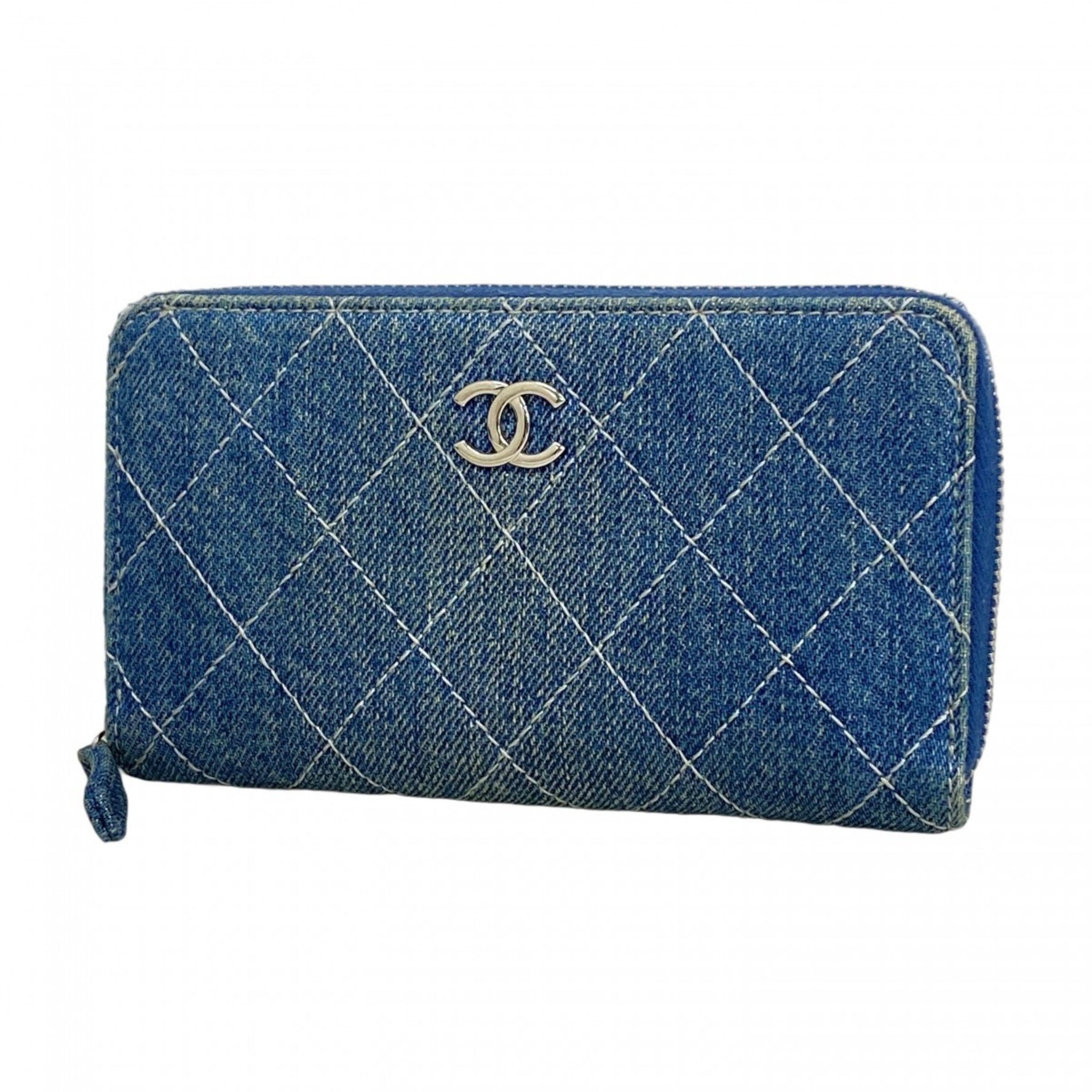 Chanel wallet/coin case, Matelasse denim