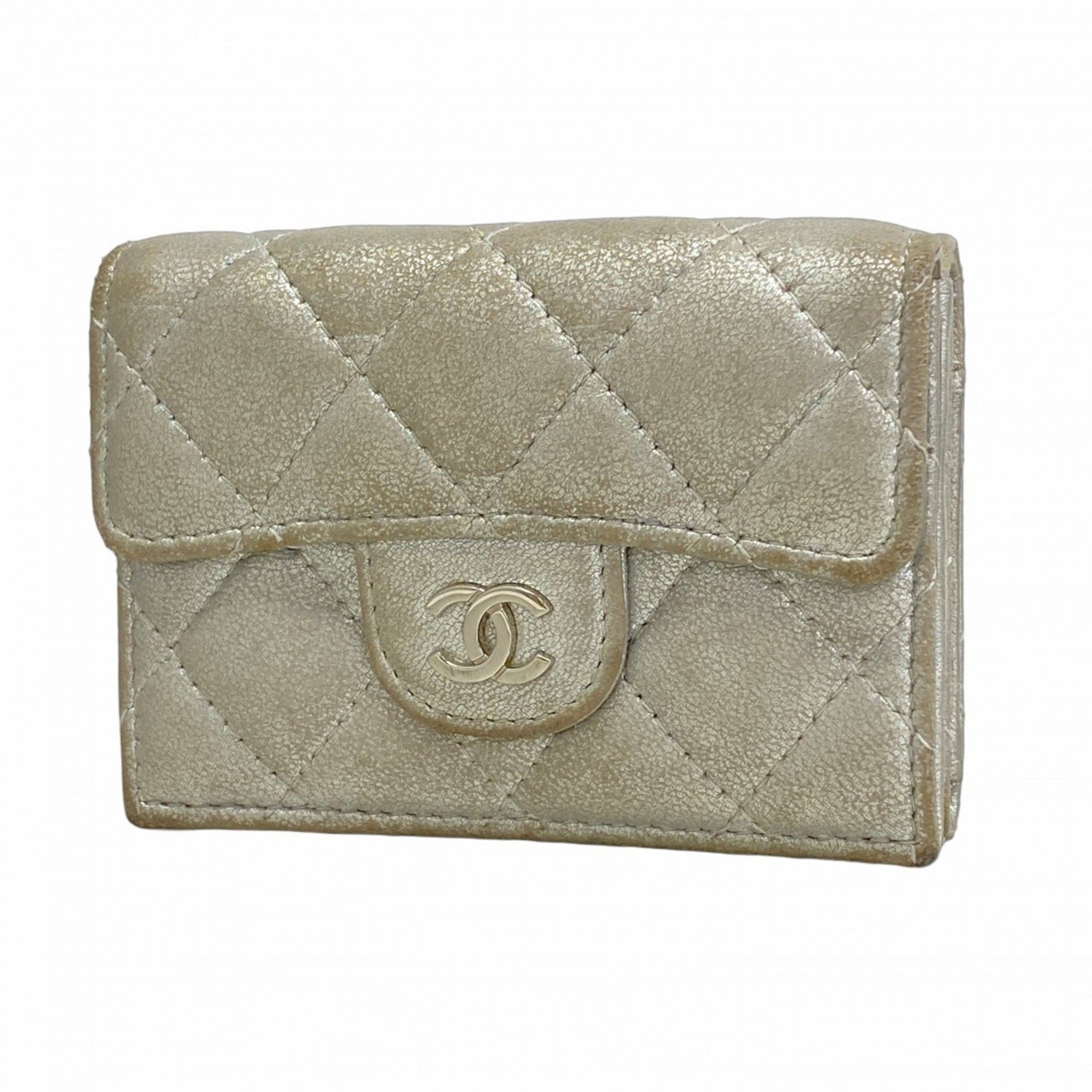 Chanel Matelasse Tri-fold Wallet, Lambskin