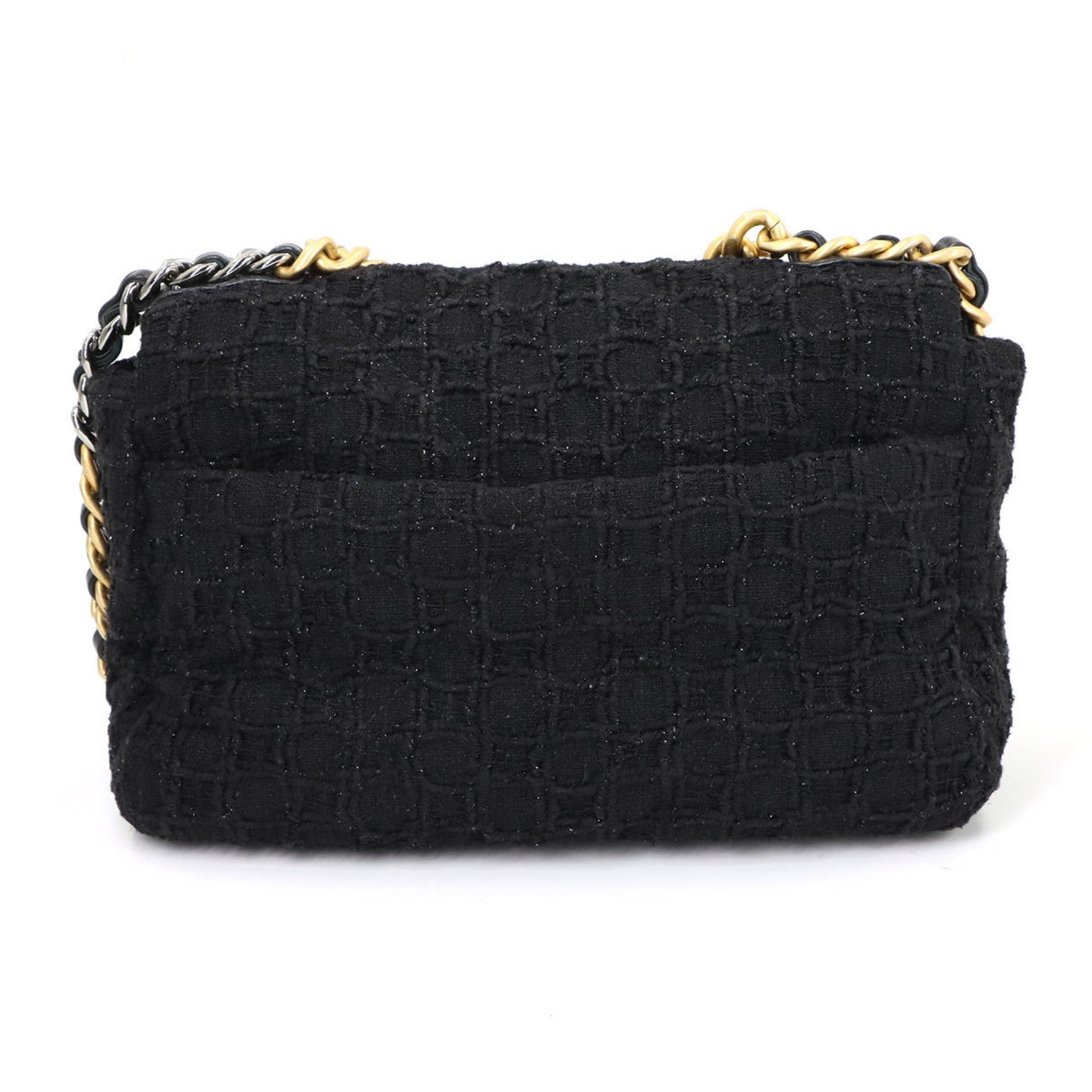 CHANEL 19 Hand Chain Shoulder Bag Tweed Leather