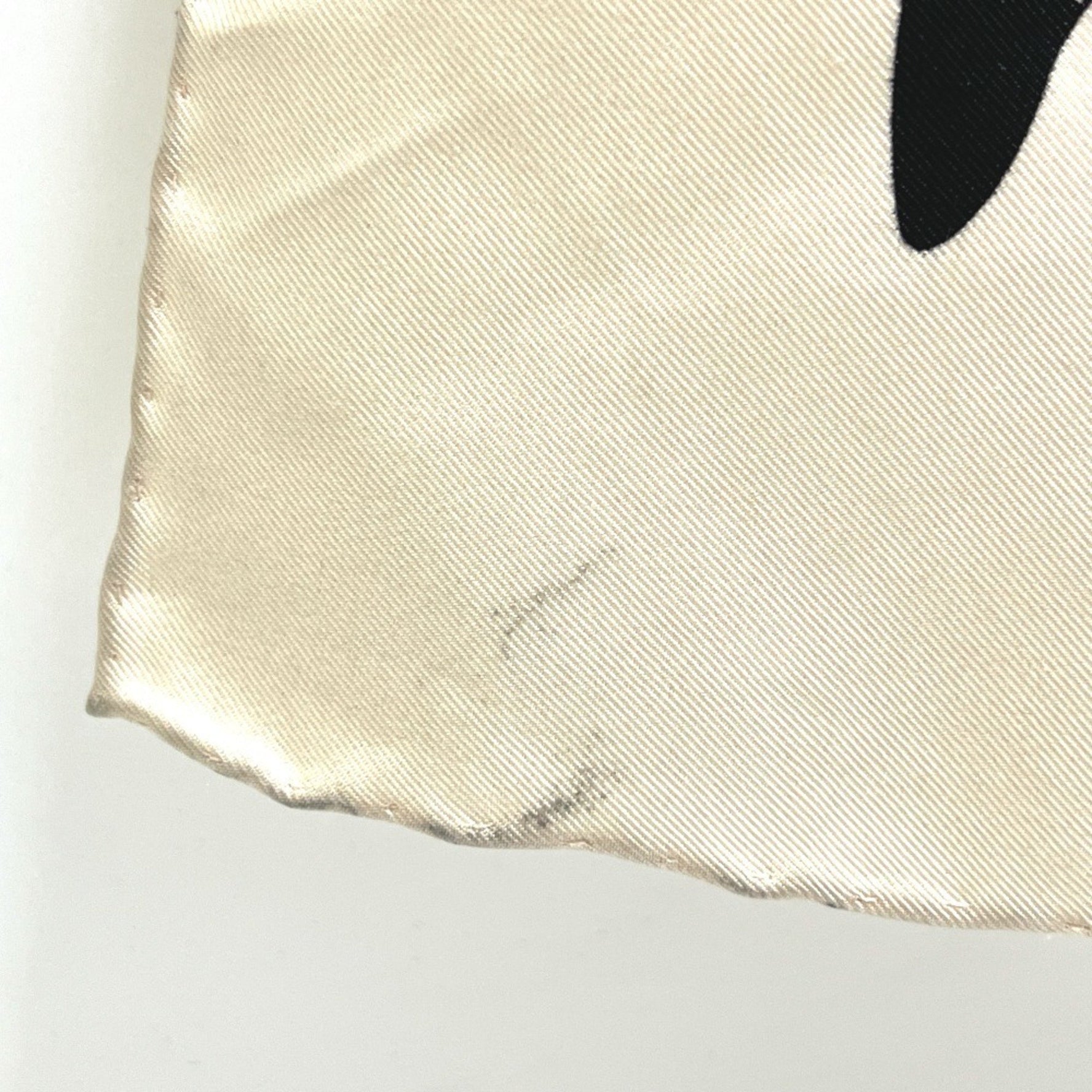 CHANEL pump motif apparel stole large scarf muffler silk beige