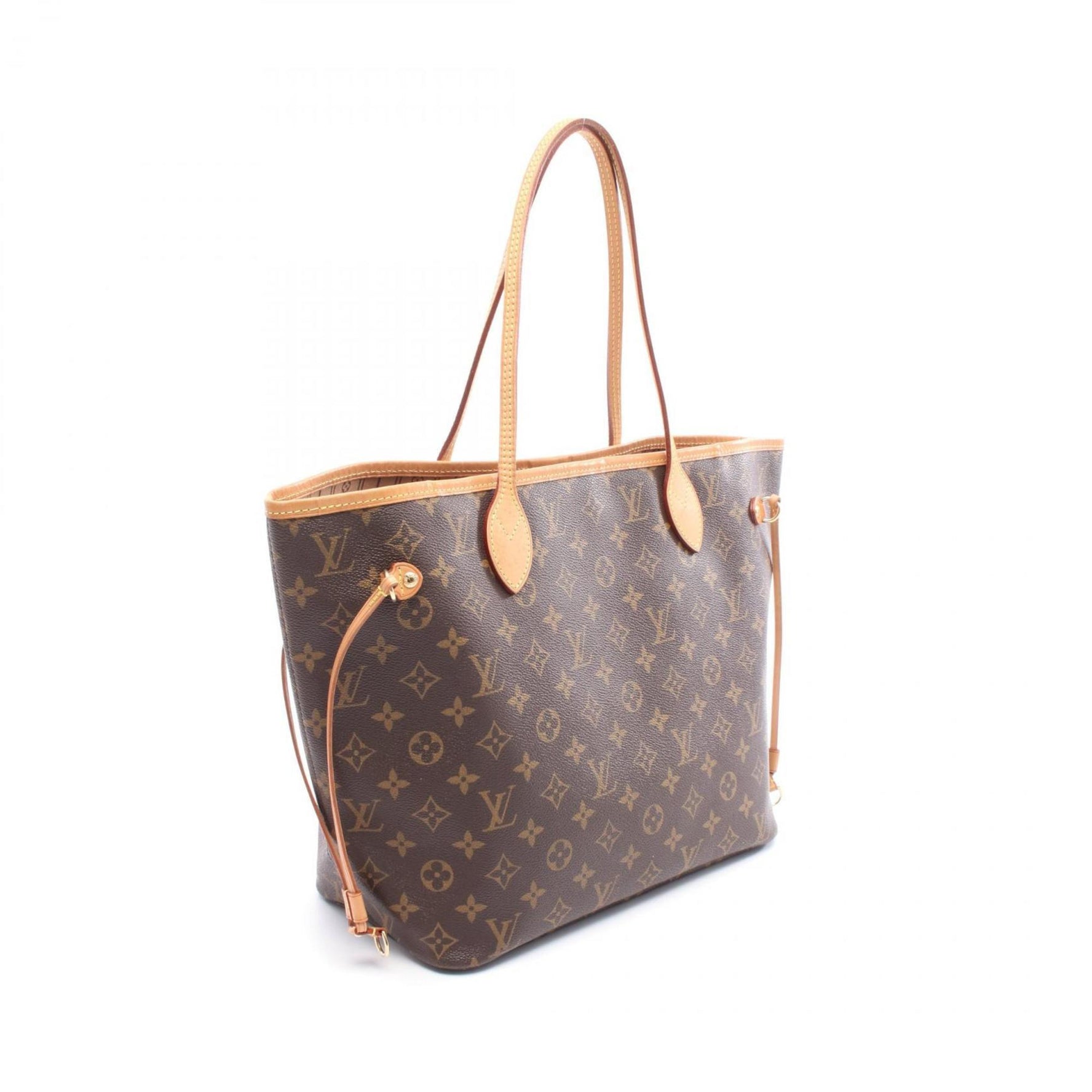 Louis Vuitton Neverfull MM Tote Bag, Coated Canvas and Leather, Monogram, Brown