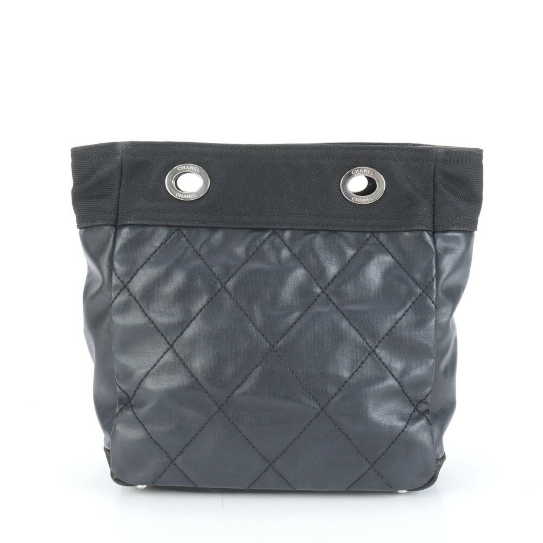 Chanel Paris-Biarritz shoulder bag with serial number seal, black, women's