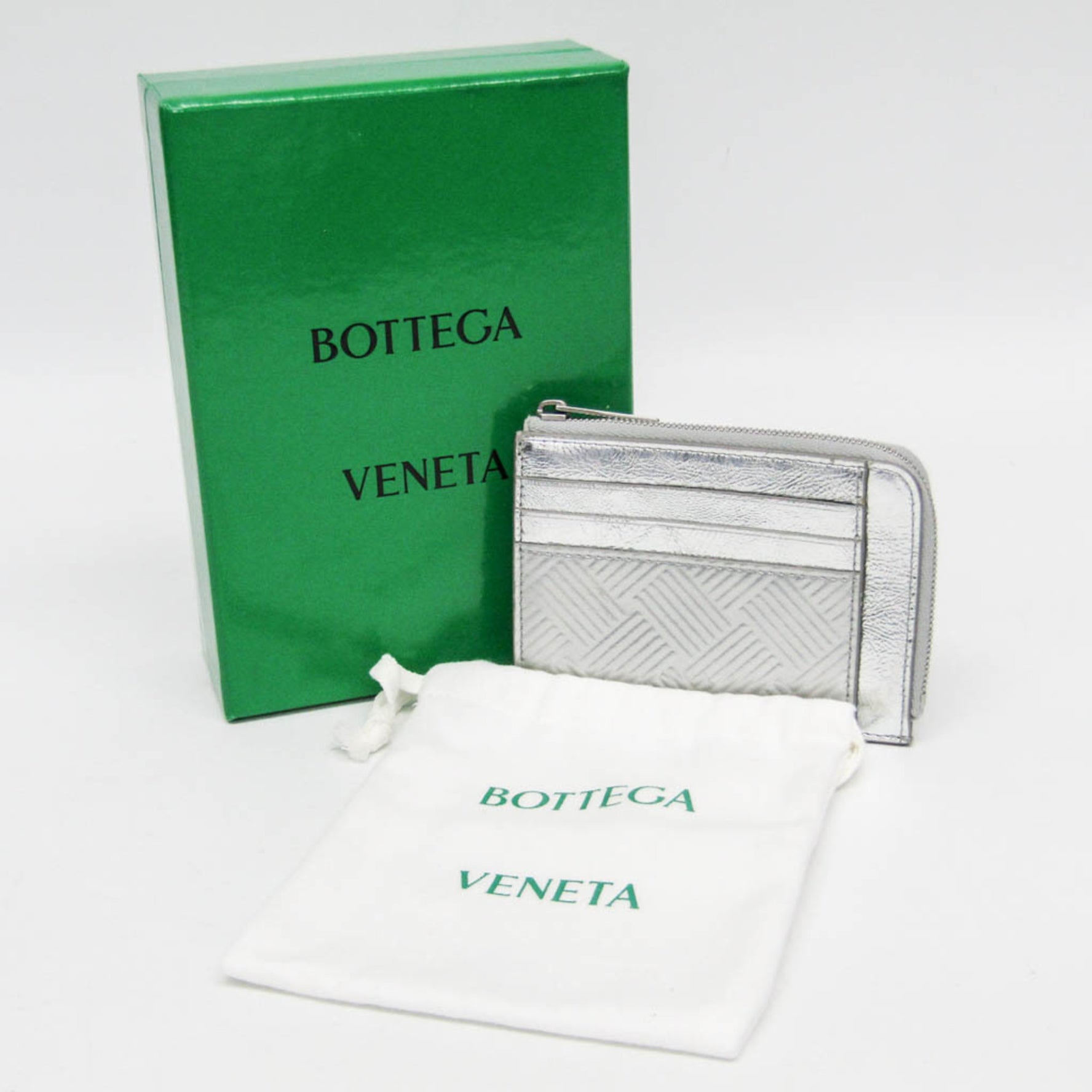 Bottega Veneta Intrecciato L-shaped Wallet Men,Women Leather Coin Purse/coin Case