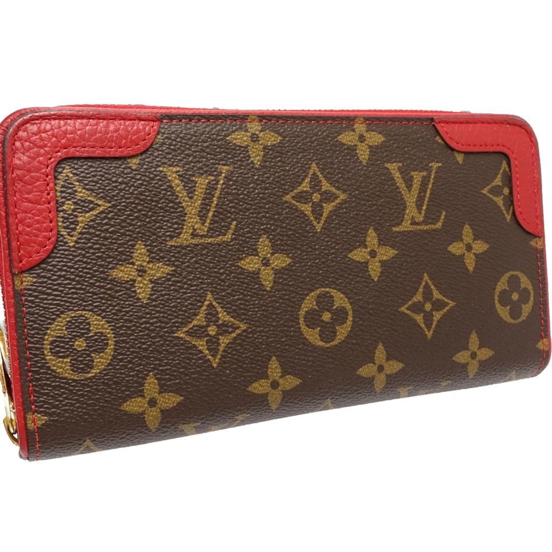 LOUIS VUITTON Louis Vuitton Zippy Wallet Monogram Retiro Brown Cerise
