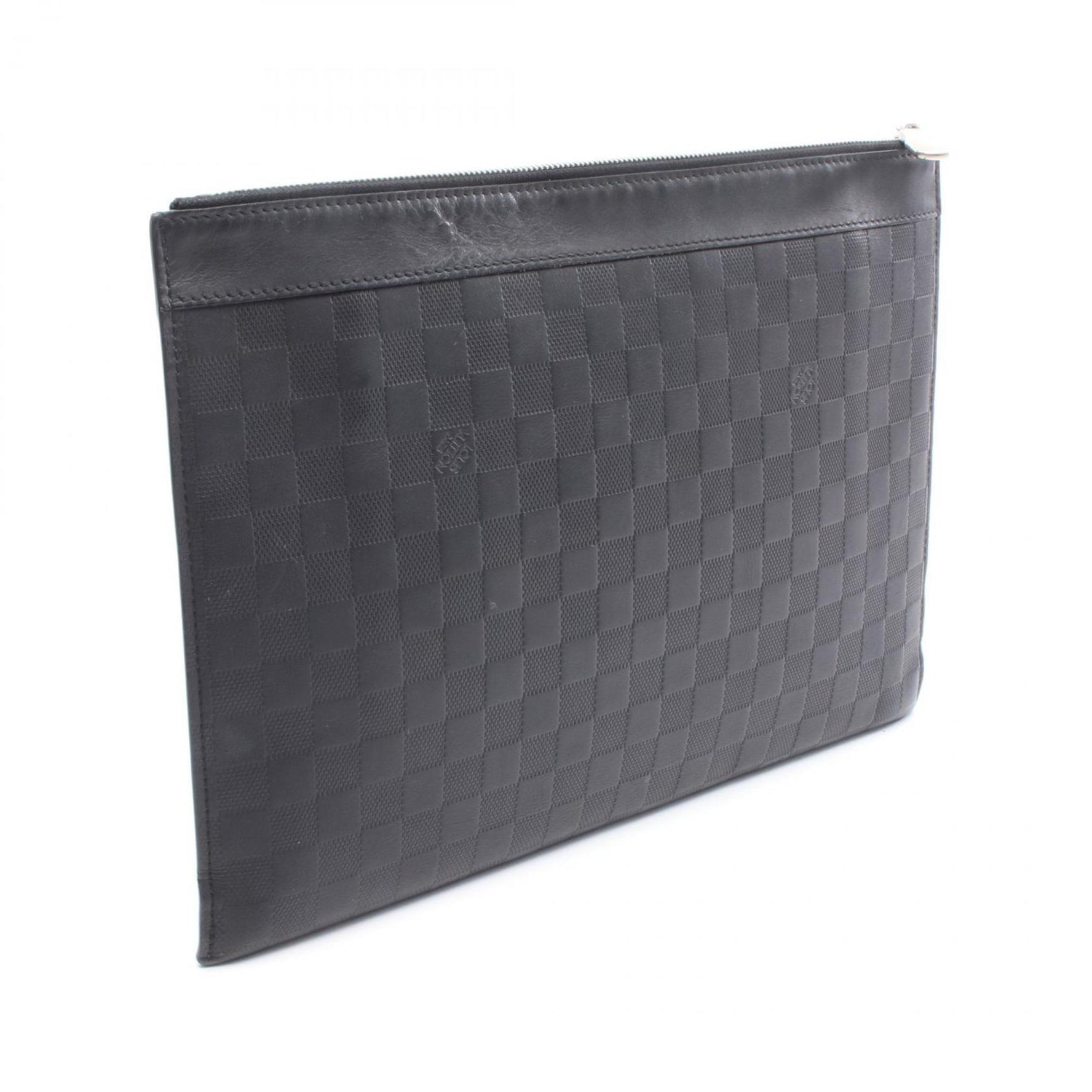 Louis Vuitton Pochette Discovery Clutch Bag in Damier Infini Leather, Black
