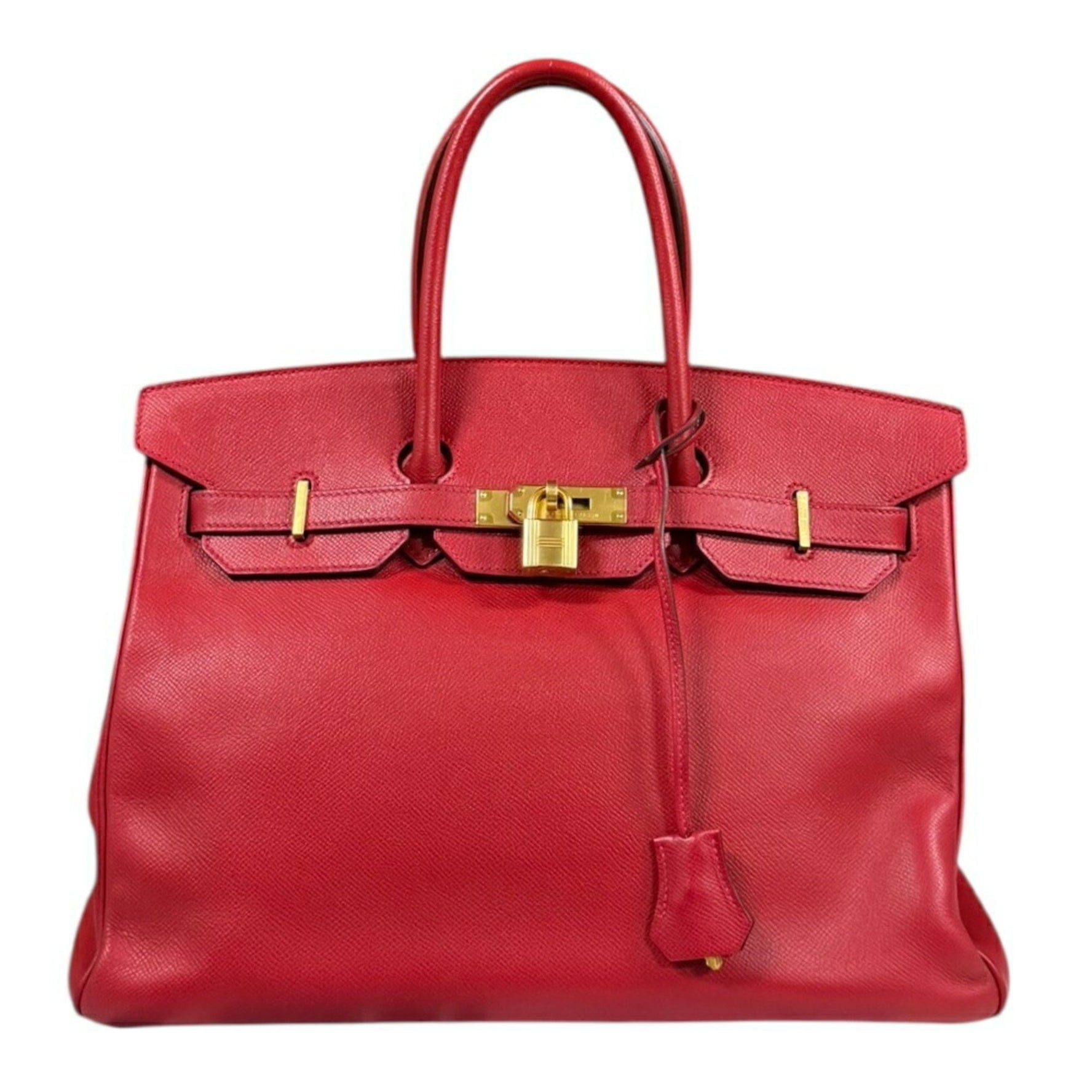 Hermes Birkin 35 handbag, Epsom leather, red, women's, HERMES