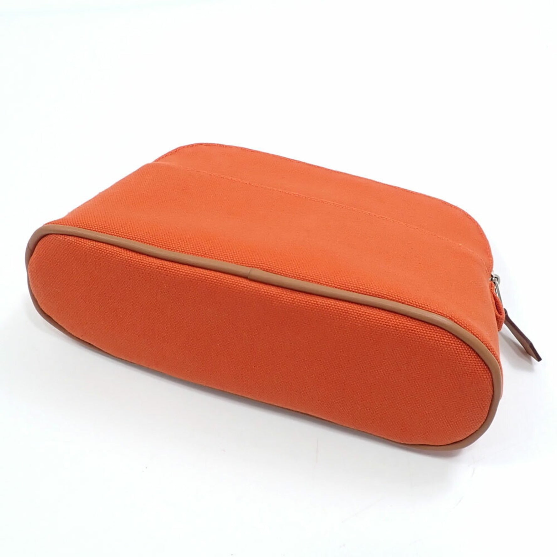 Hermès Bolide Mini Pouch for Women, Orange Feu Cotton Canvas, HERMES 20 H103773M