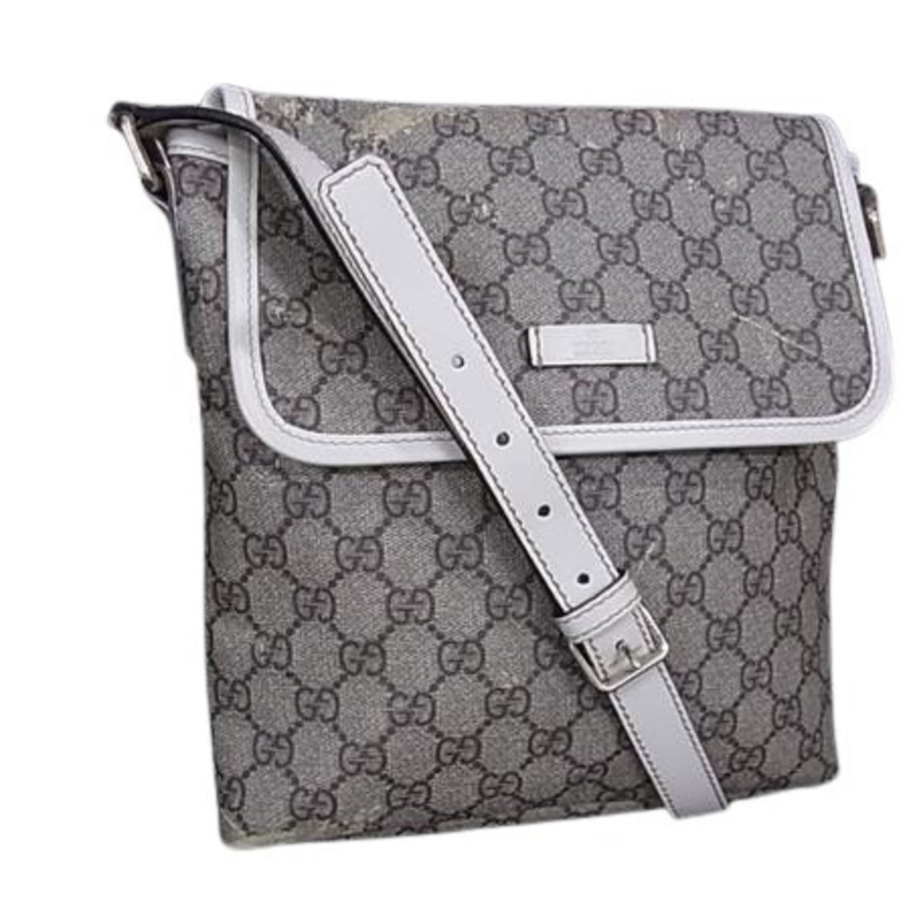 GUCCI GG Supreme Shoulder Bag Brown/Ivory/Leather