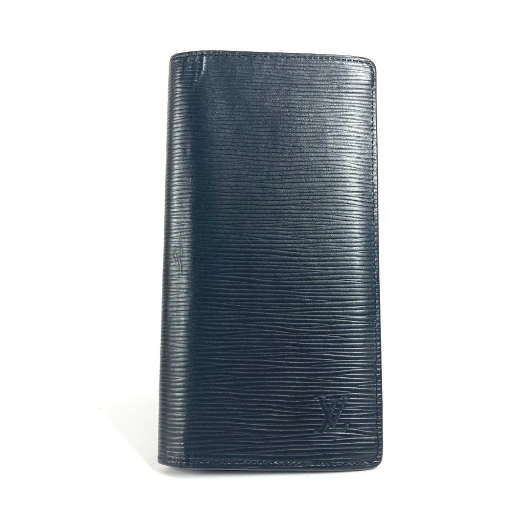 Louis Vuitton Epi Portefeuille Brazza Long Wallet Leather Men's Noir Black