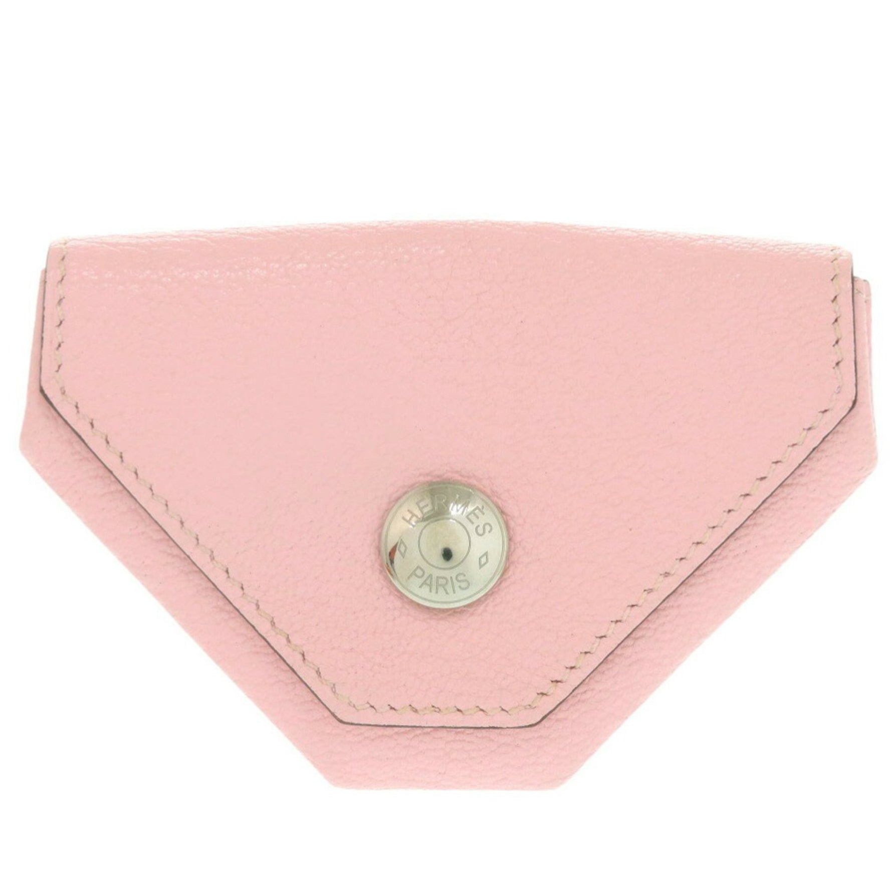 Hermes Le Vingt Quatre Chevre Rose Sakura A Stamp (2017) Coin Case 0671HERMES