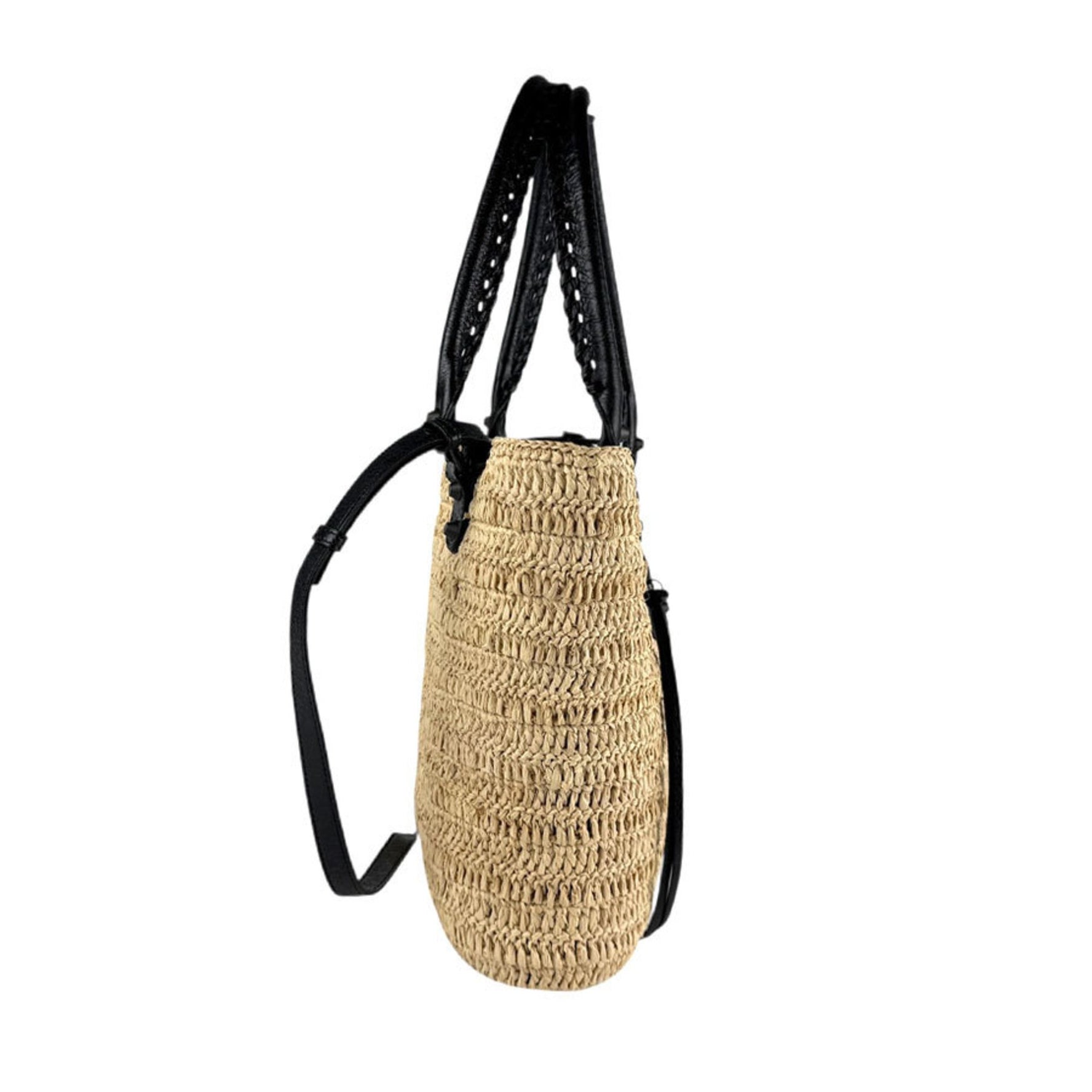 Balenciaga City Basket Shoulder Bag, Black/Natural