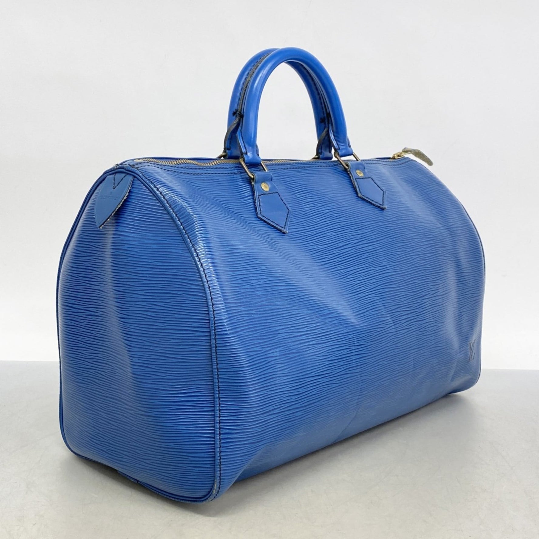 Louis Vuitton Speedy 35 Handbag Toledo Blue
