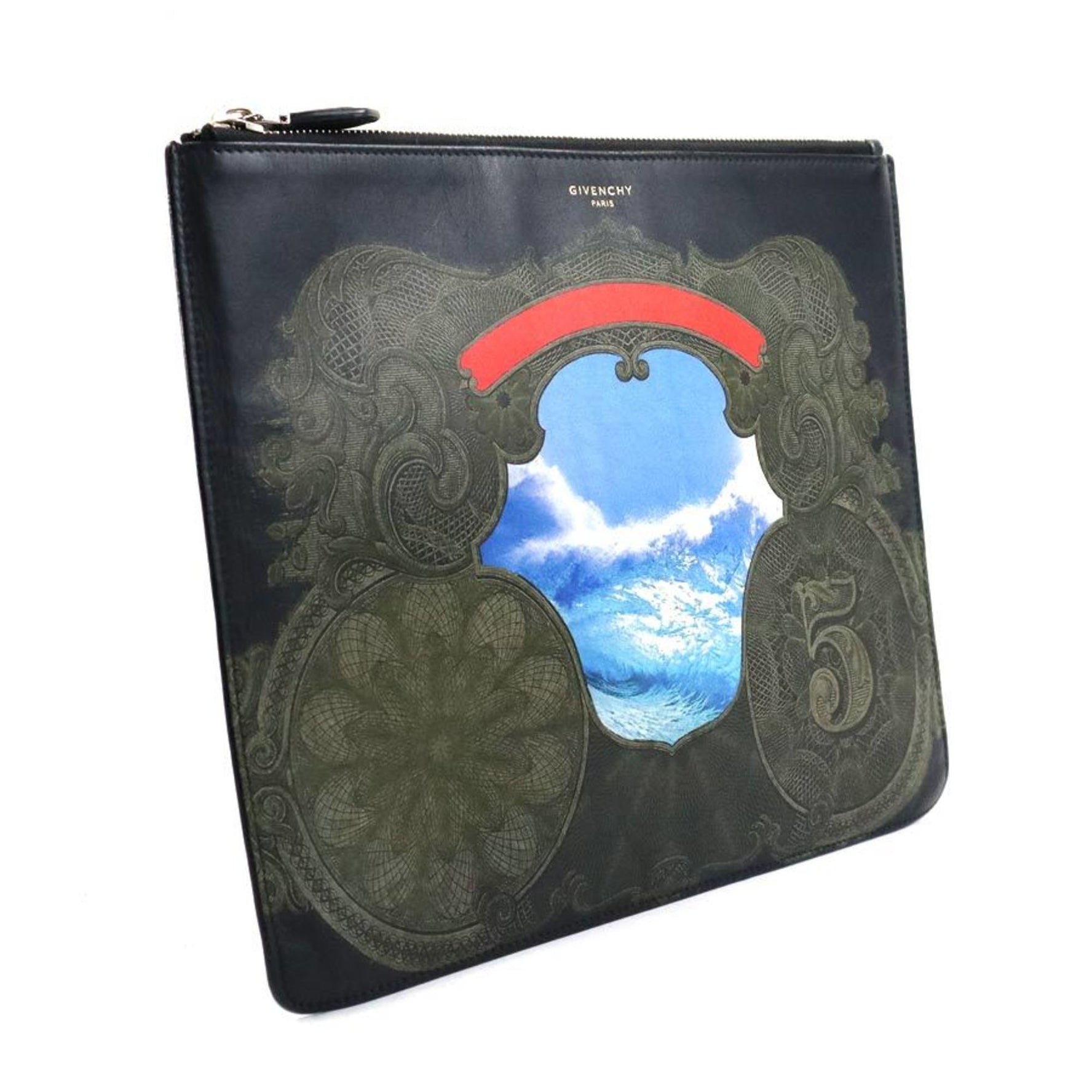 GIVENCHY clutch bag leather men's