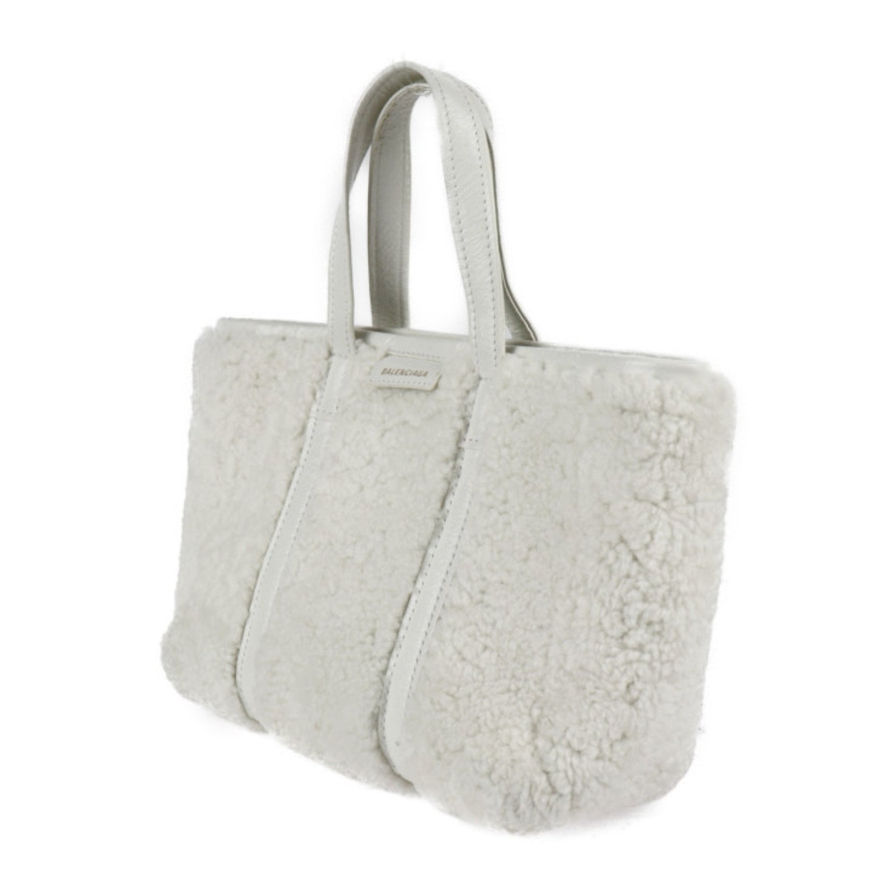 BALENCIAGA Balenciaga Balbes Small handbag mouton leather white 2WAY