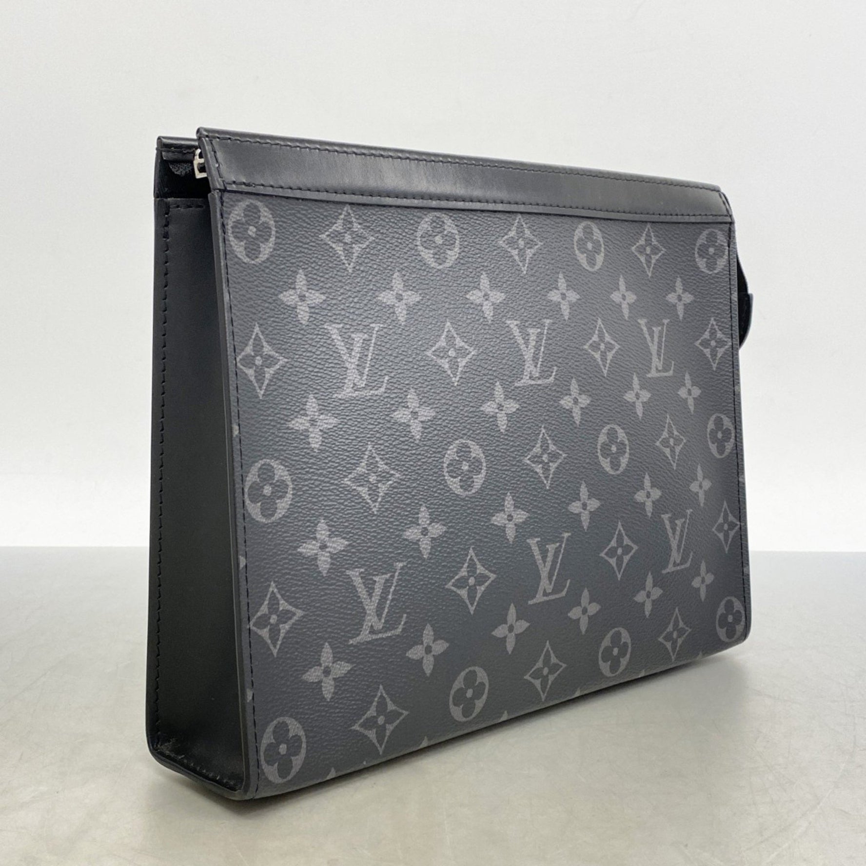 Louis Vuitton Monogram Eclipse Voyage MM Clutch Bag M61692 Black Men's P1169169