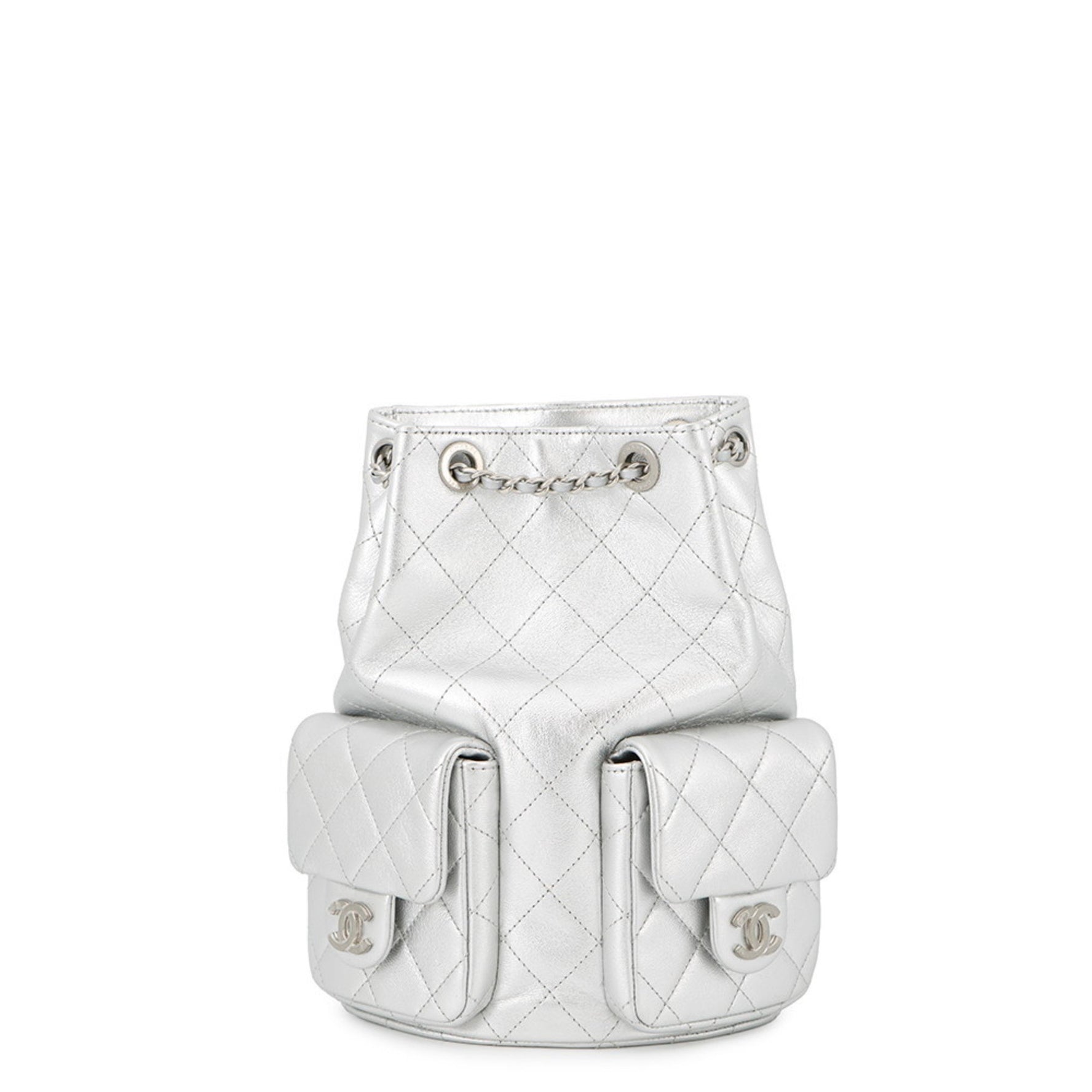 CHANEL Matelasse Coco Mark Leather Backpack Bag