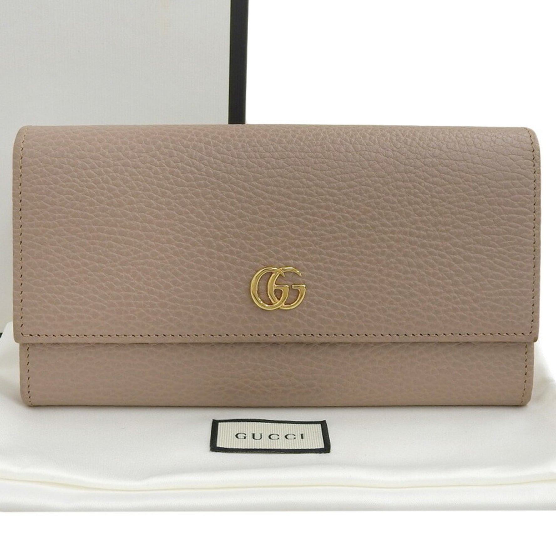 GUCCI GG Marmont Continental Wallet Long wallet Leather pattern