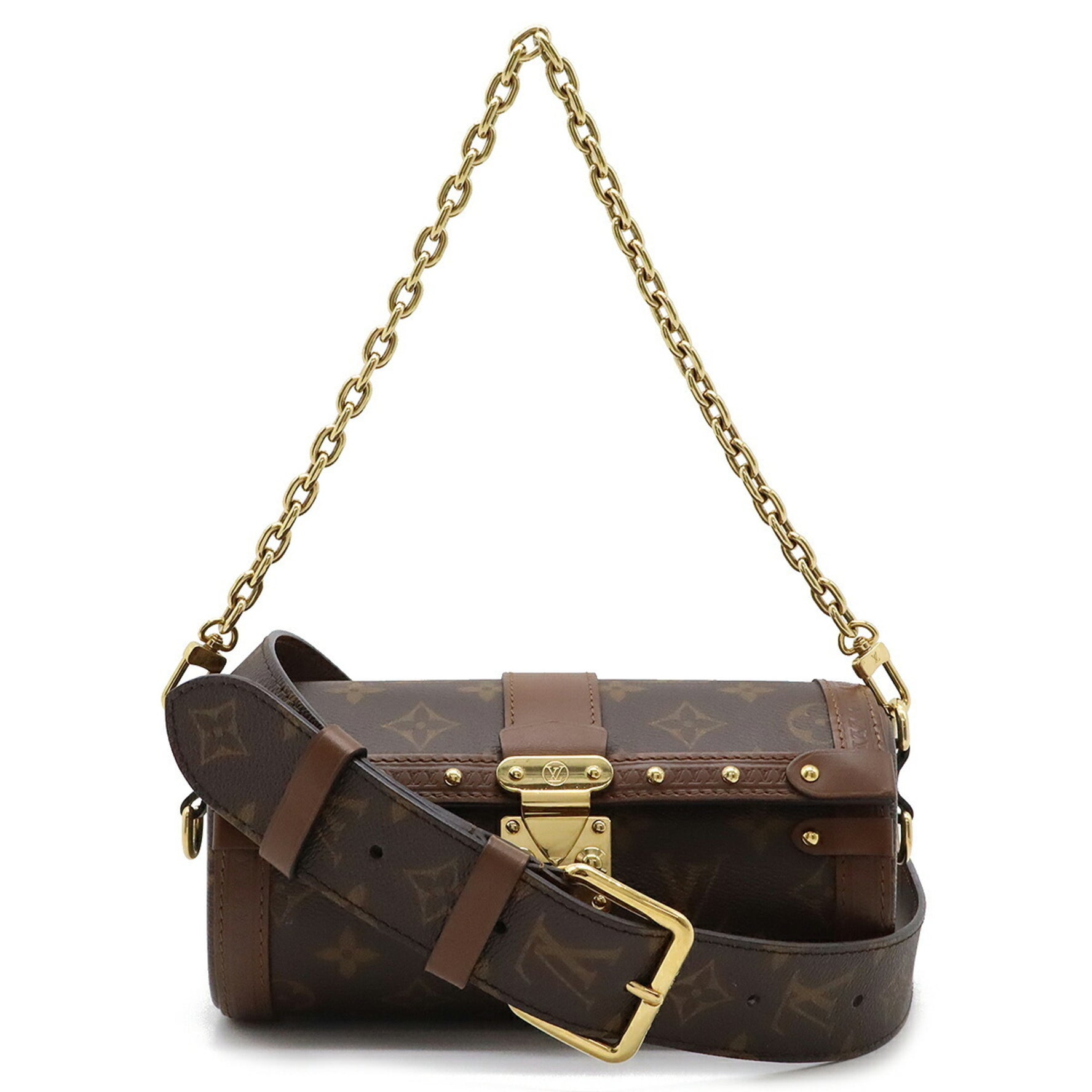 LOUIS VUITTON Louis Vuitton Monogram Papillon Trunk Shoulder Bag Pochette Chain
