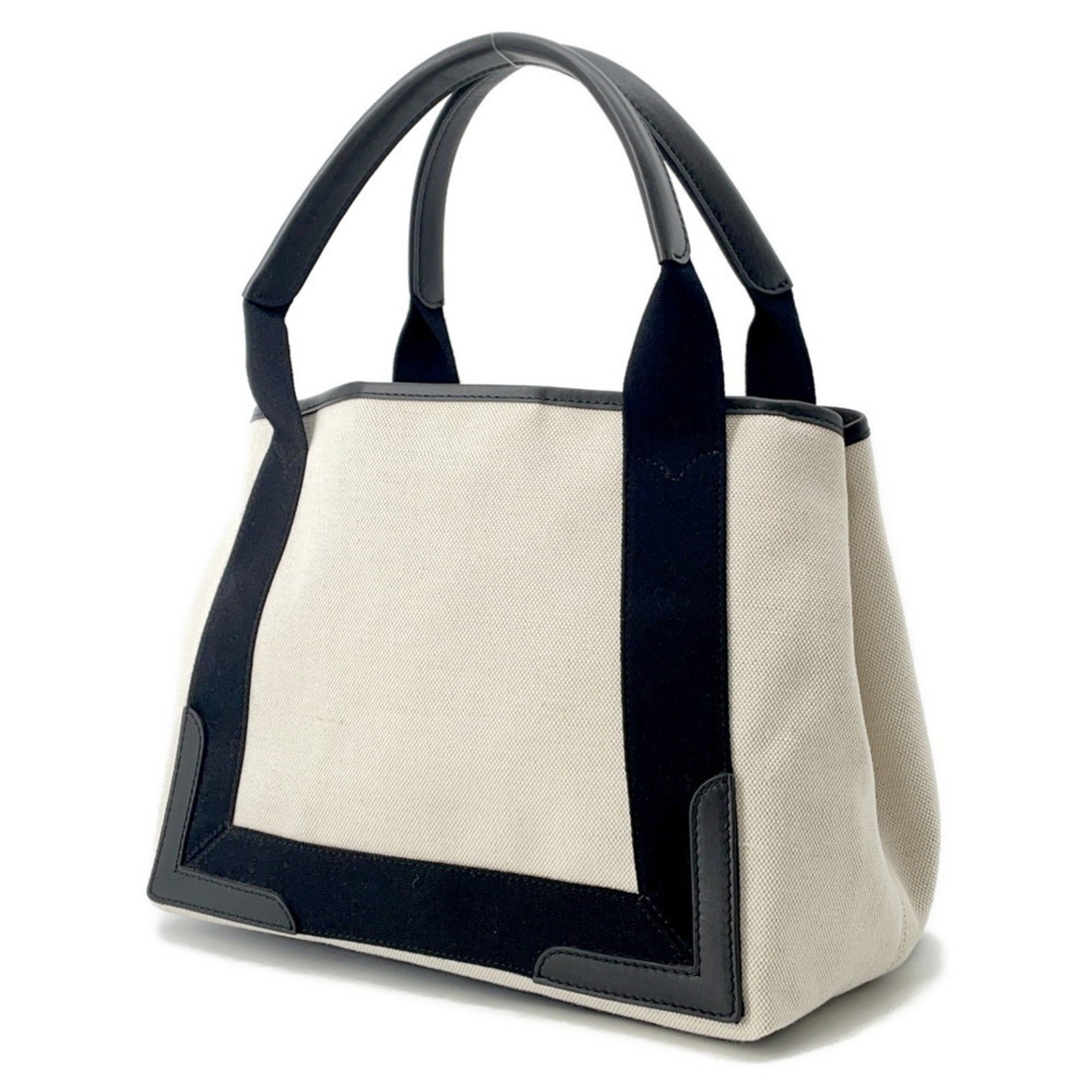 Balenciaga Navy Cabas Small Tote Bag Black and White, Size